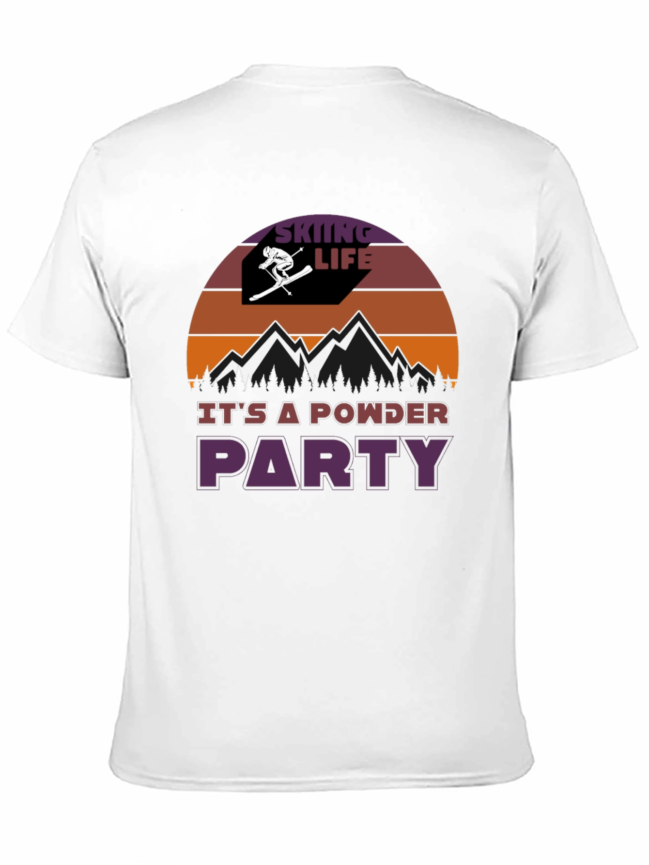 Skiing Life Powder Party Graphic Tee