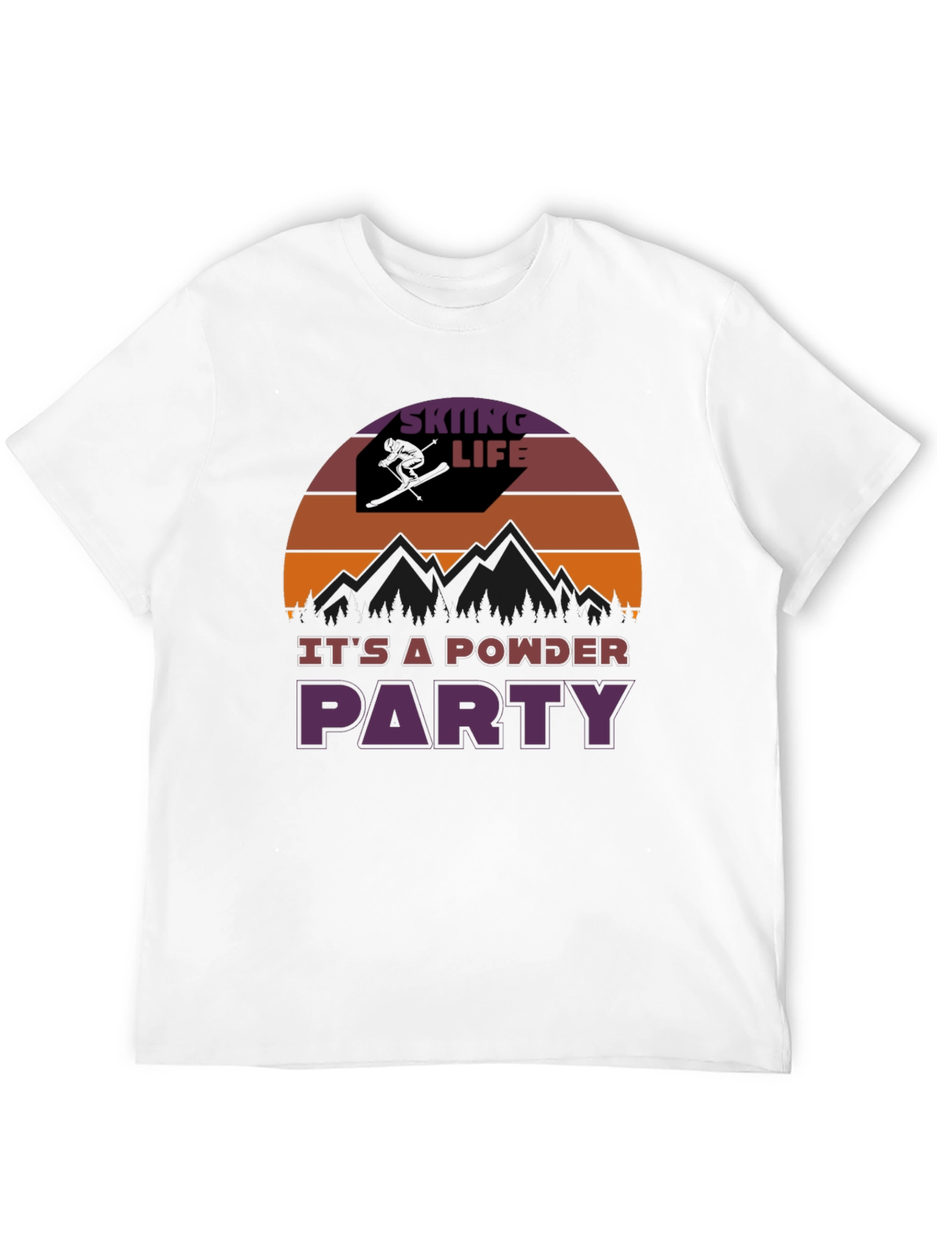 Skiing Life Powder Party Graphic Tee