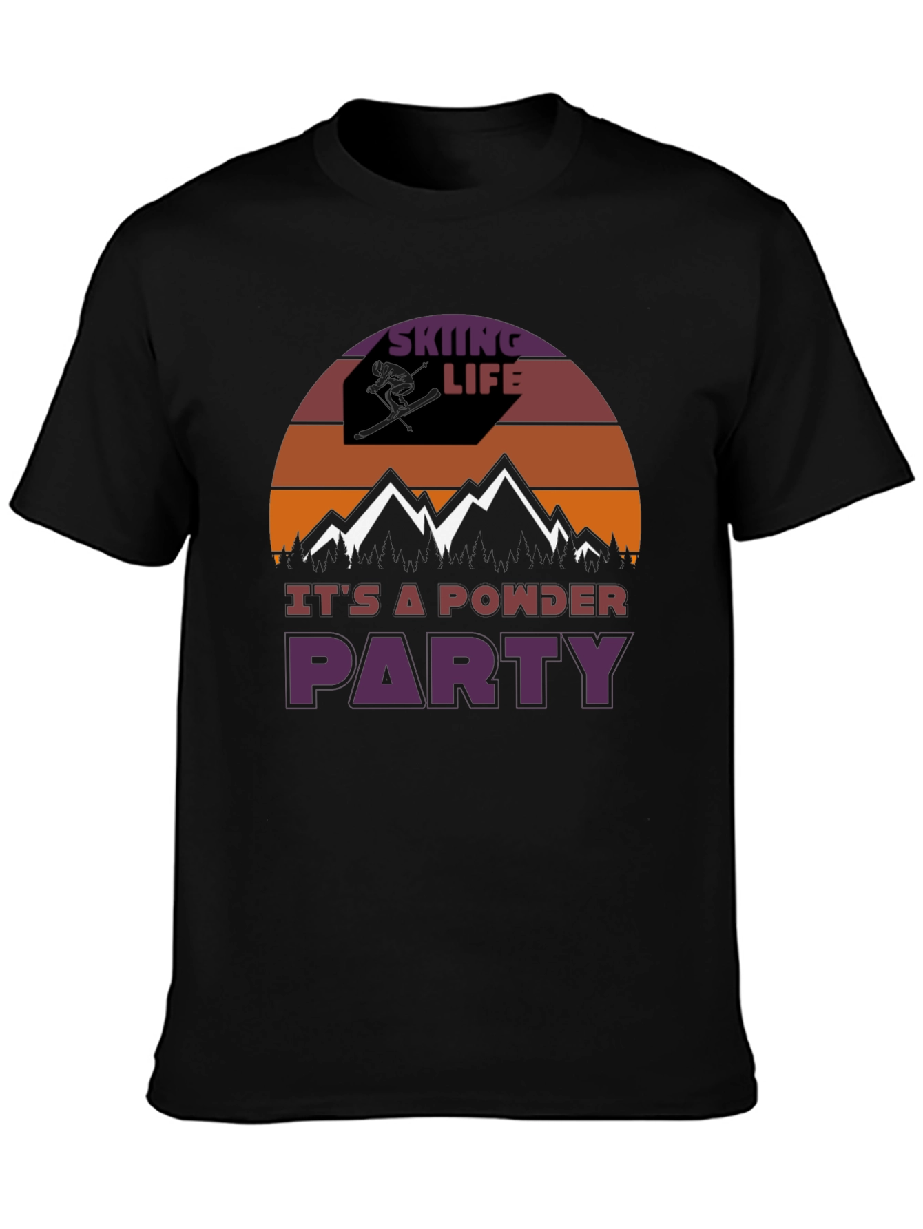 Skiing Life Powder Party Graphic Tee