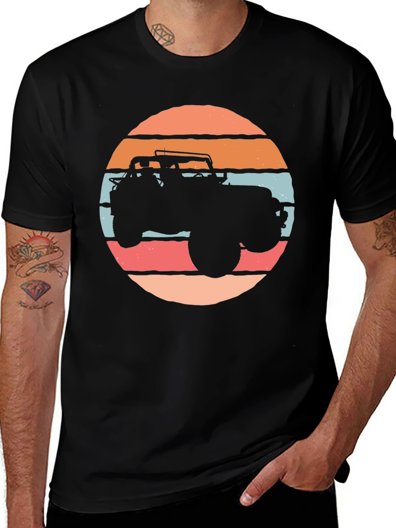 Retro Jeep Silhouette Graphic Tee