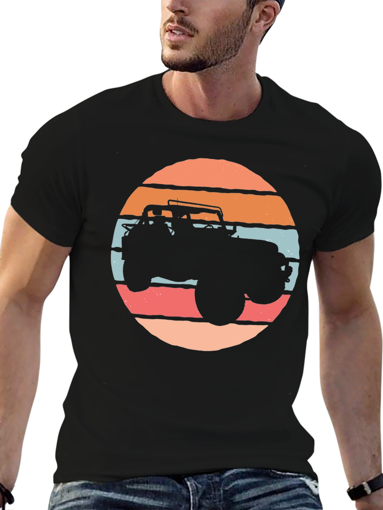 Retro Jeep Silhouette Graphic Tee