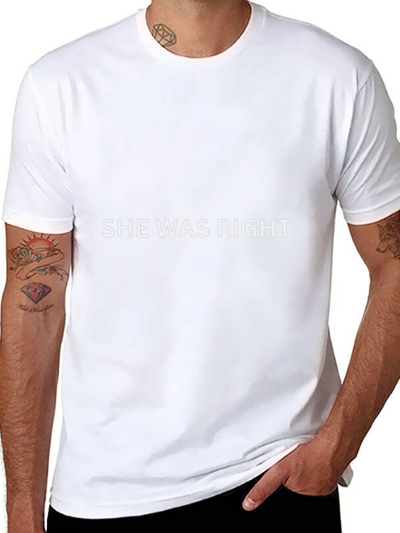 She Was Right Graphic Tee - Mens Black T-Shirt