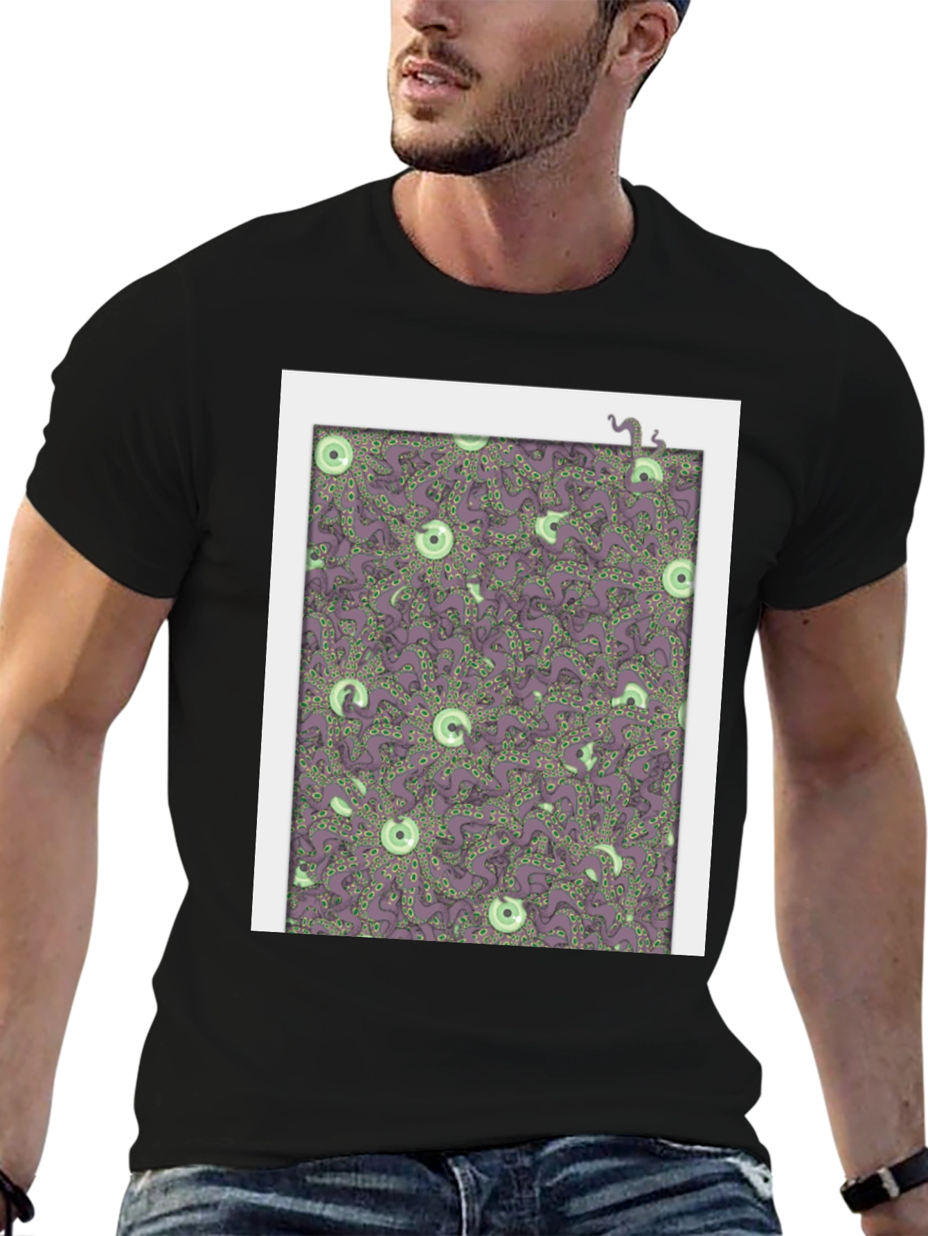 Tentacle Pattern T-Shirt - Unique Graphic Tee