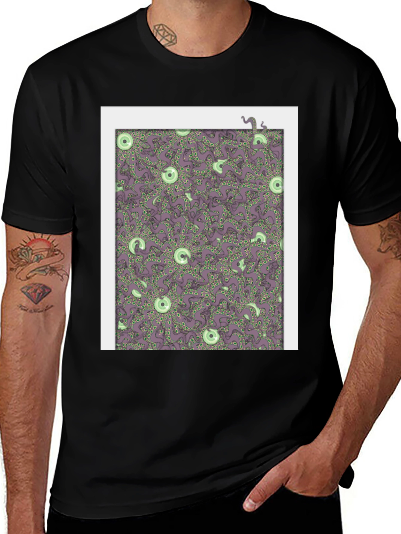 Tentacle Pattern T-Shirt - Unique Graphic Tee