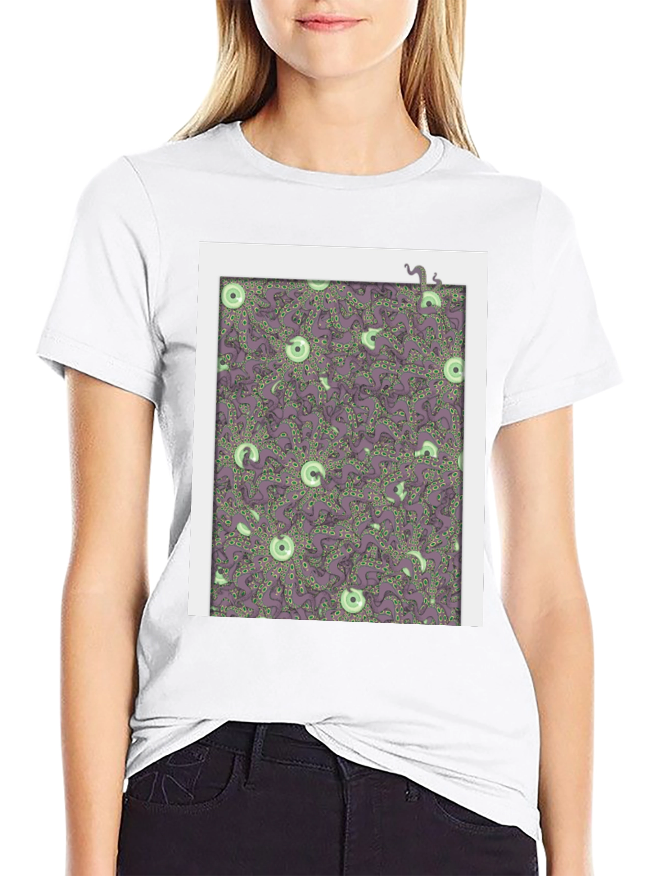 Tentacle Pattern T-Shirt - Unique Graphic Tee