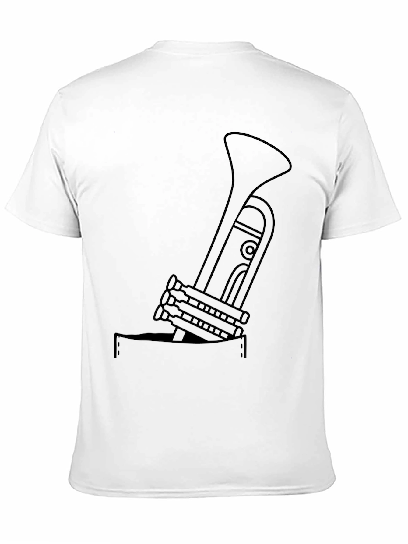 Trumpet Pocket Graphic Tee - Cool Musician T-Shirt