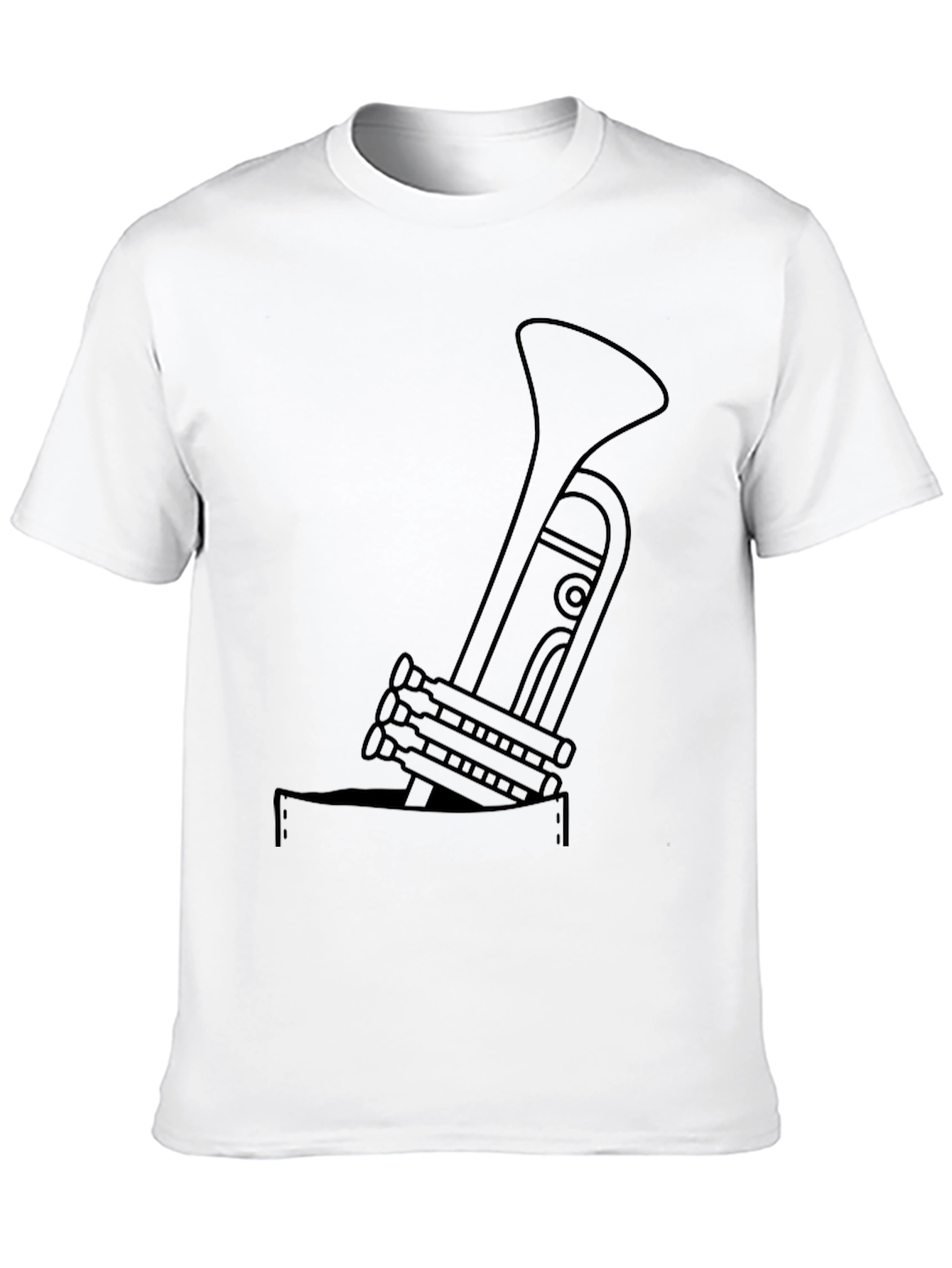 Trumpet Pocket Graphic Tee - Cool Musician T-Shirt