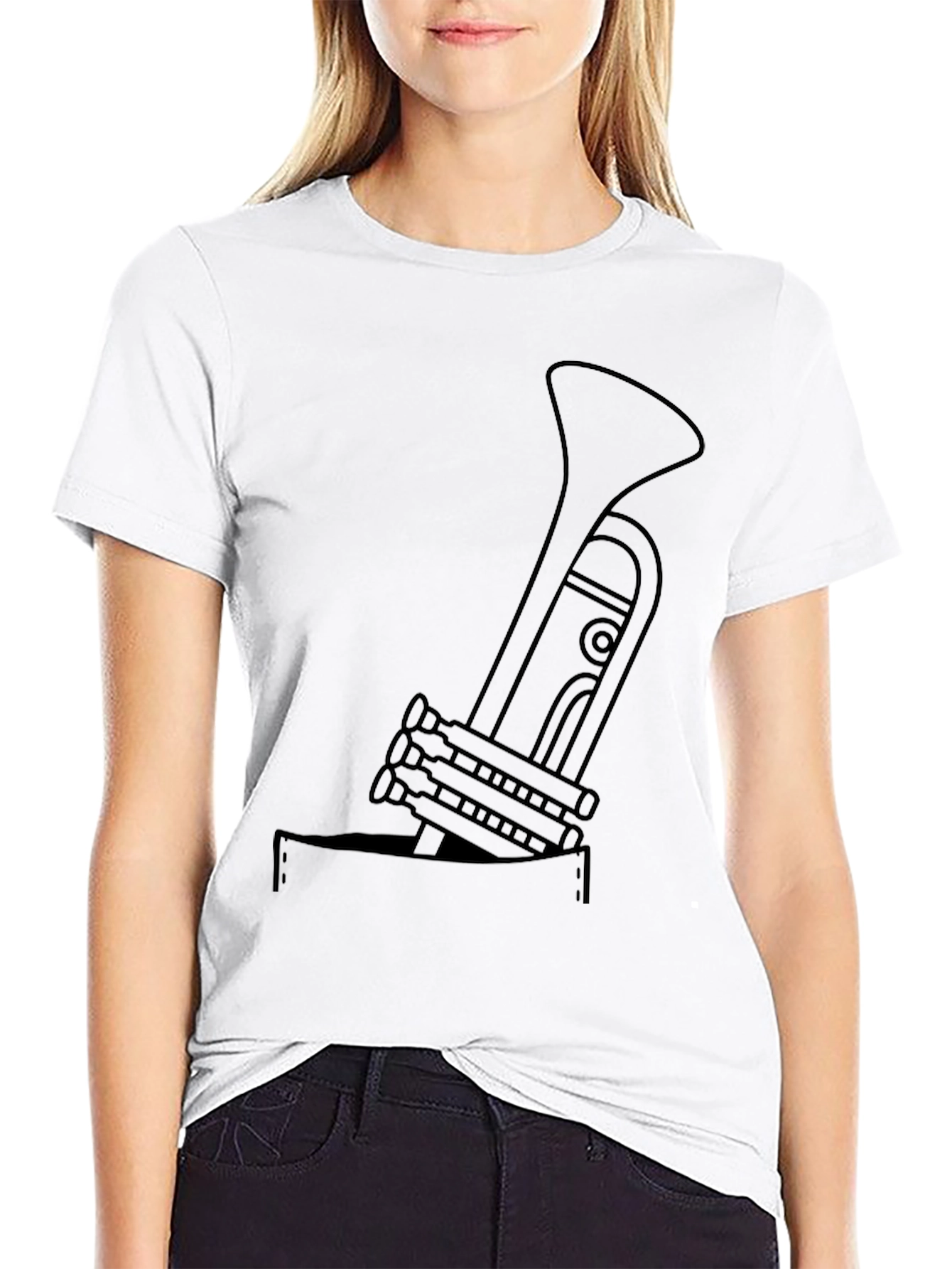 Trumpet Pocket Graphic Tee - Cool Musician T-Shirt