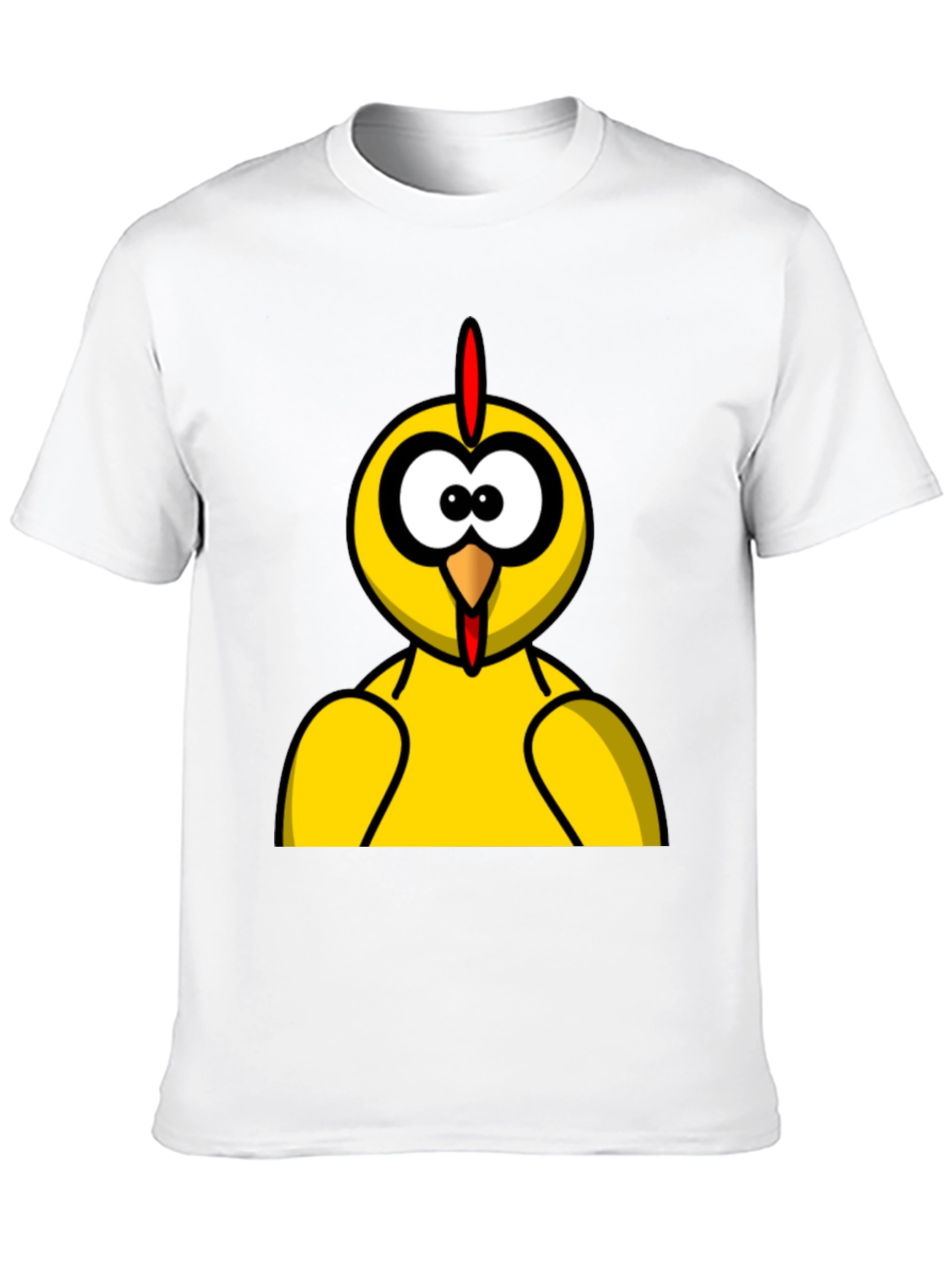 Funny Chicken Graphic Tee - Black Cotton T-Shirt
