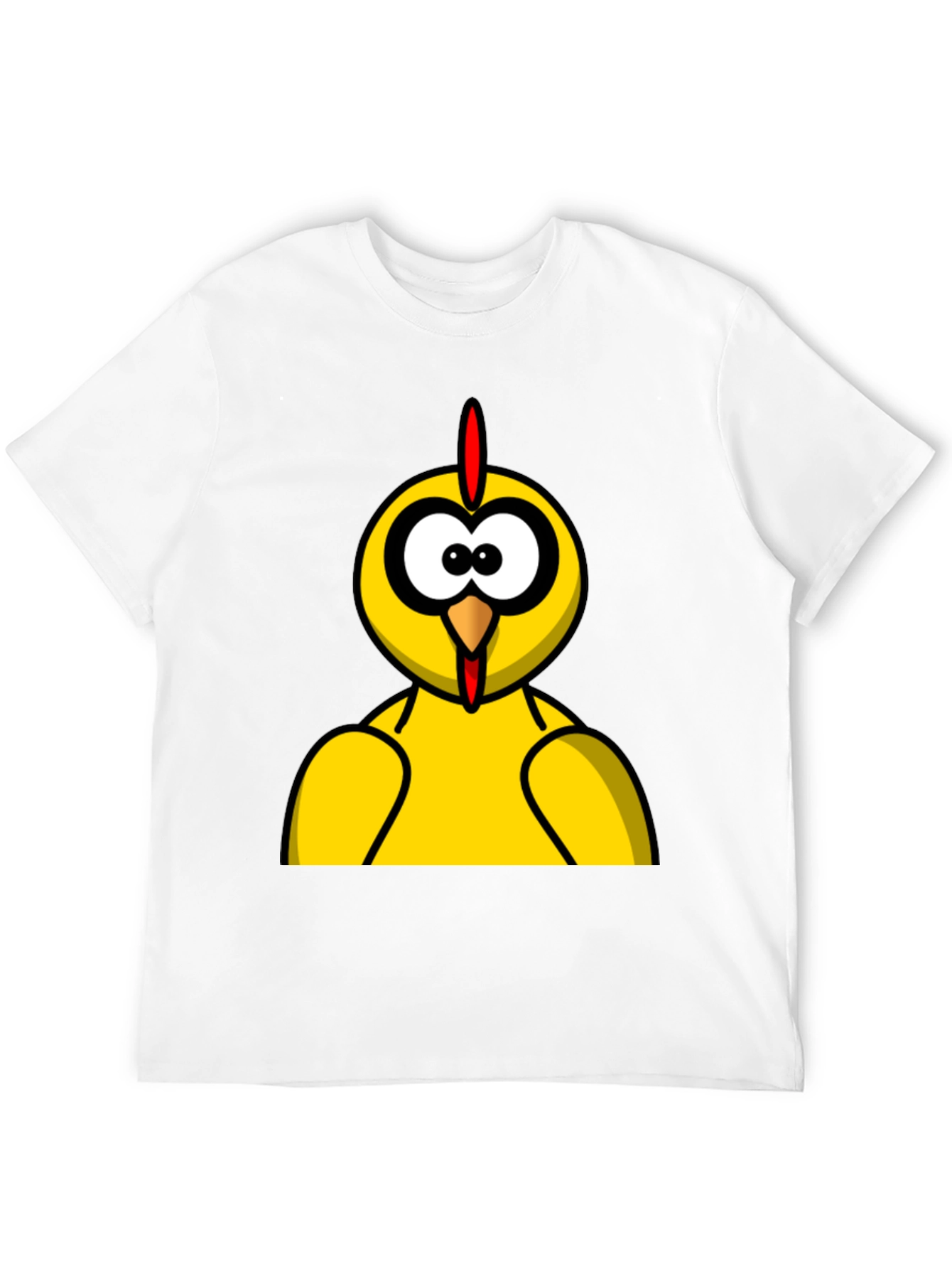 Funny Chicken Graphic Tee - Black Cotton T-Shirt