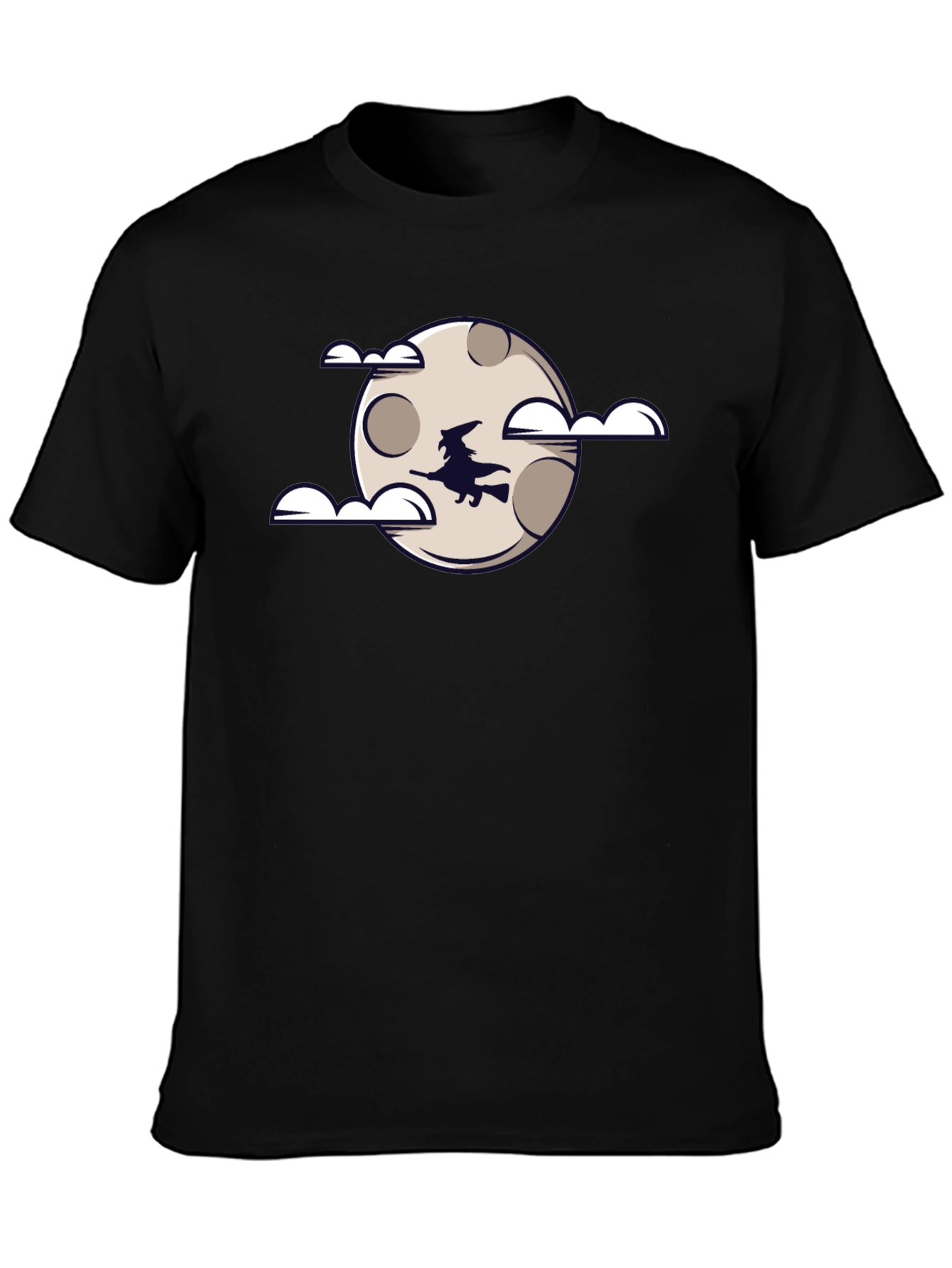 Witch on Moon Graphic Tee - Halloween T-Shirt