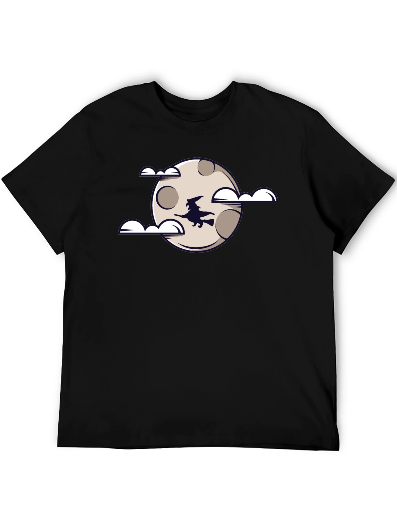 Witch on Moon Graphic Tee - Halloween T-Shirt