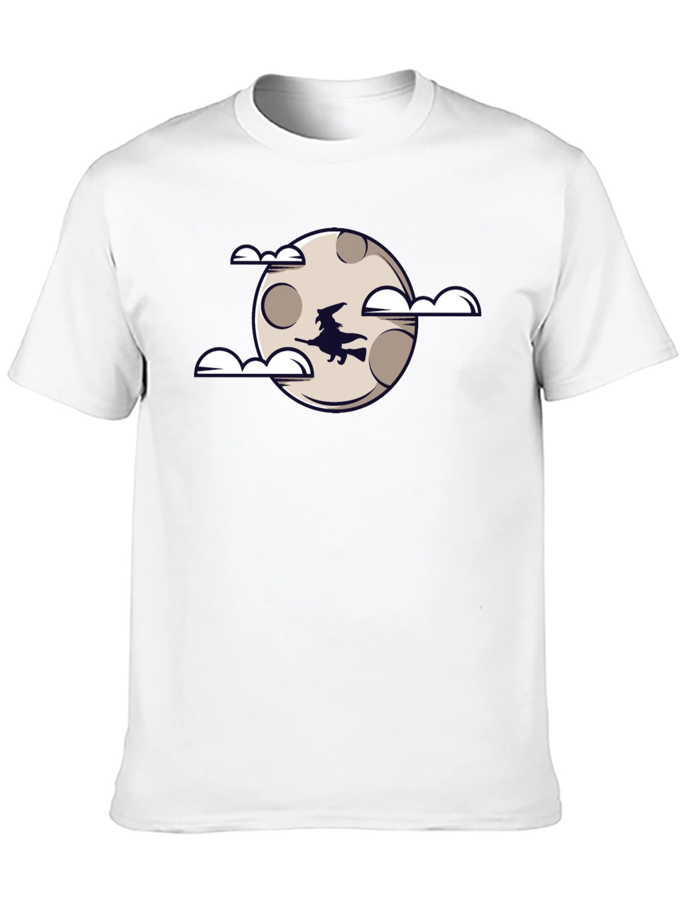 Witch on Moon Graphic Tee - Halloween T-Shirt