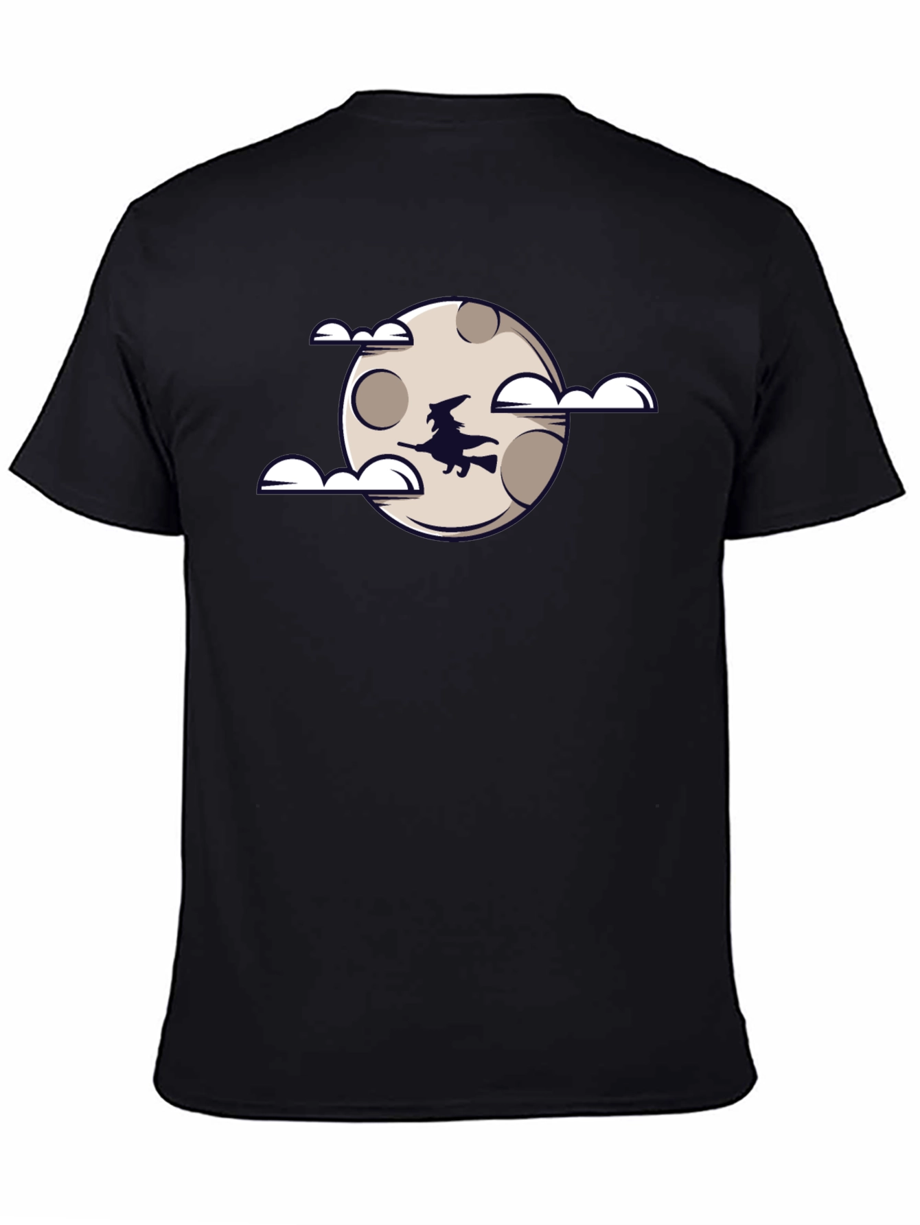 Witch on Moon Graphic Tee - Halloween T-Shirt