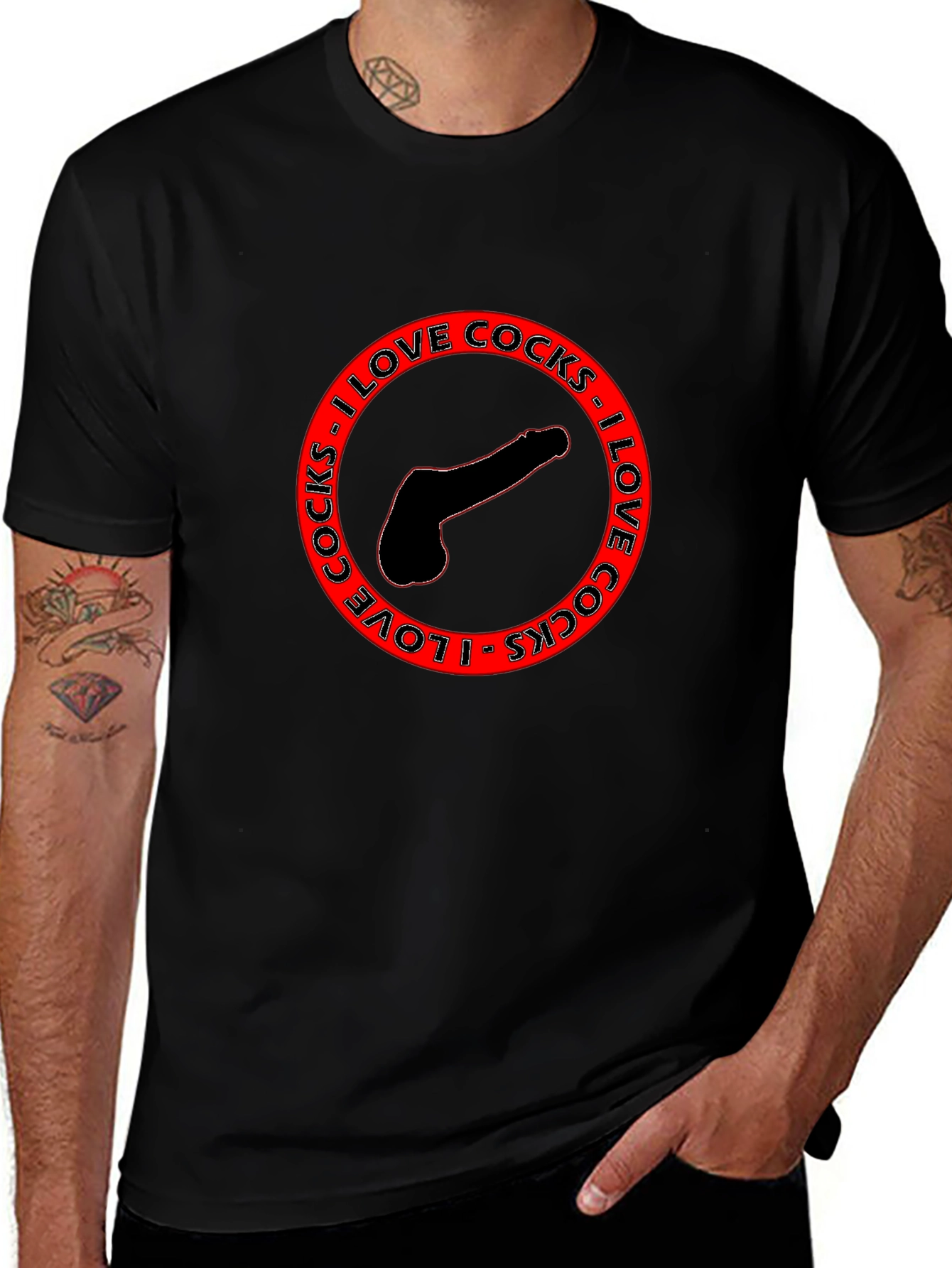 Bold Statement T-Shirt - I Love Cocks Graphic
