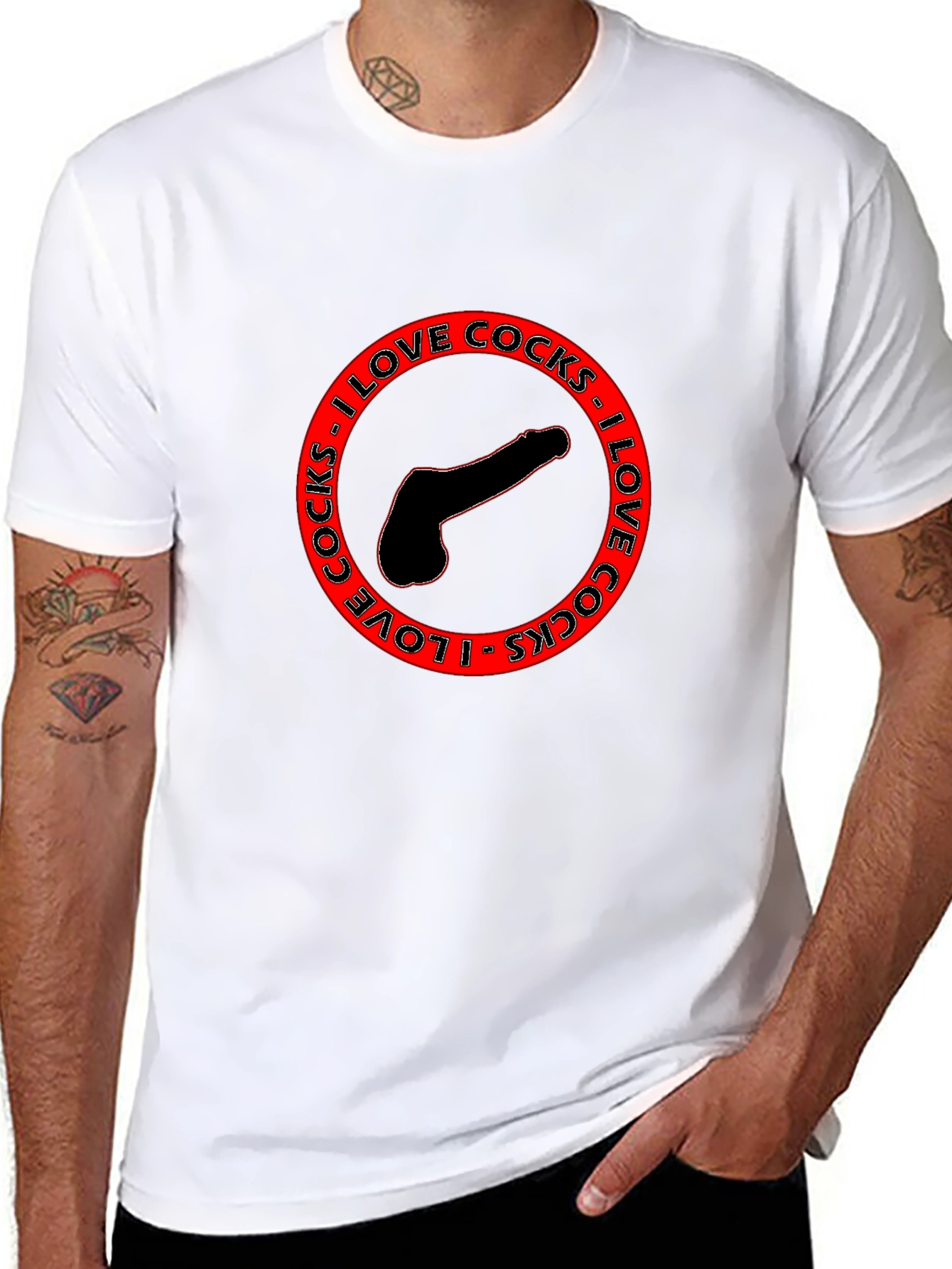 Bold Statement T-Shirt - I Love Cocks Graphic