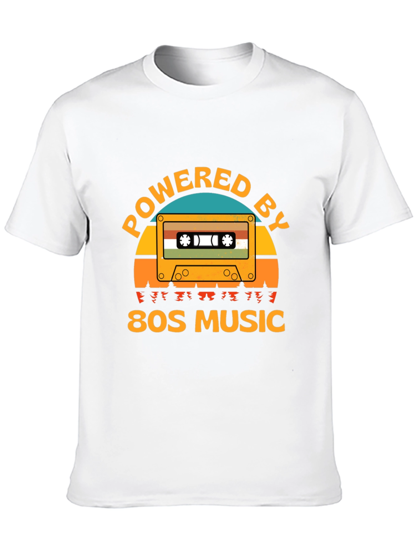 Powered by 80s Music Cassette Tape T-Shirt