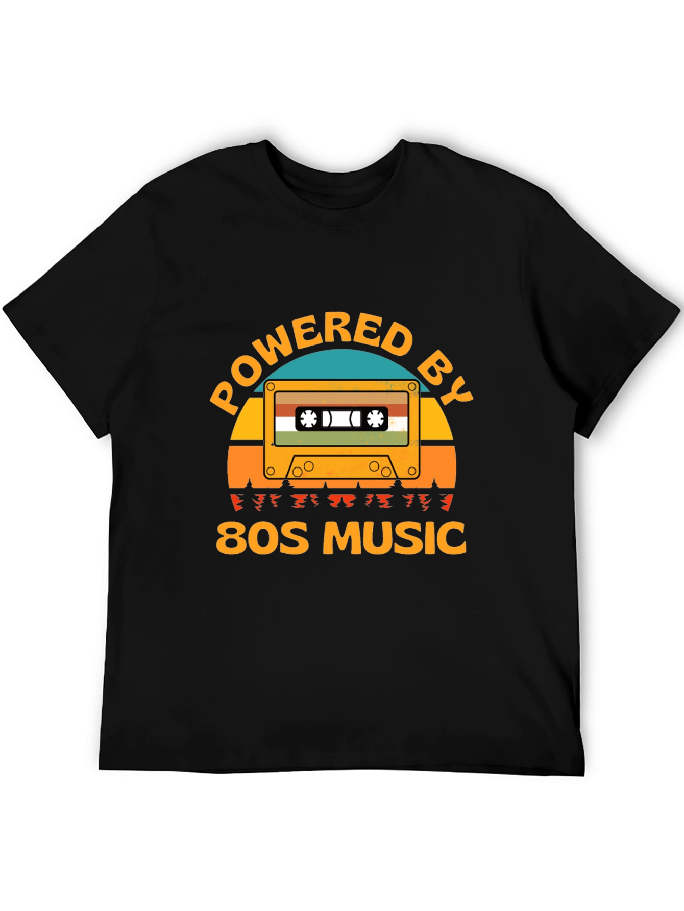 Powered by 80s Music Cassette Tape T-Shirt
