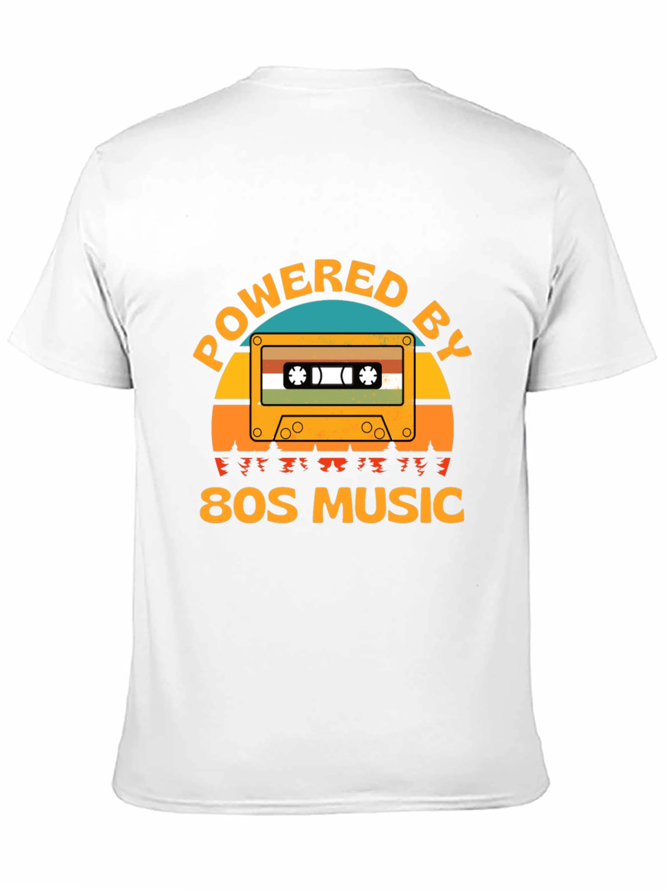 Powered by 80s Music Cassette Tape T-Shirt