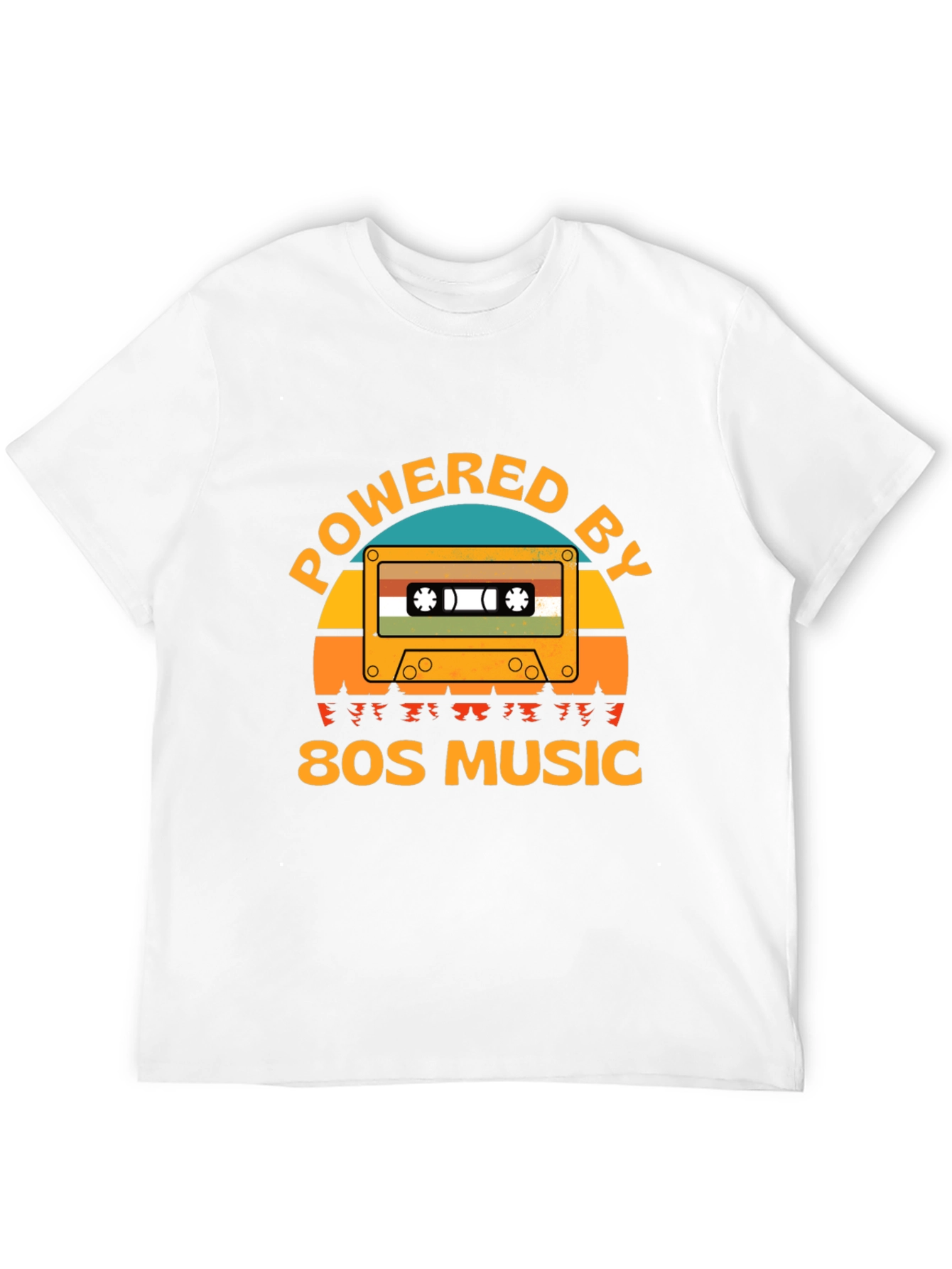 Powered by 80s Music Cassette Tape T-Shirt