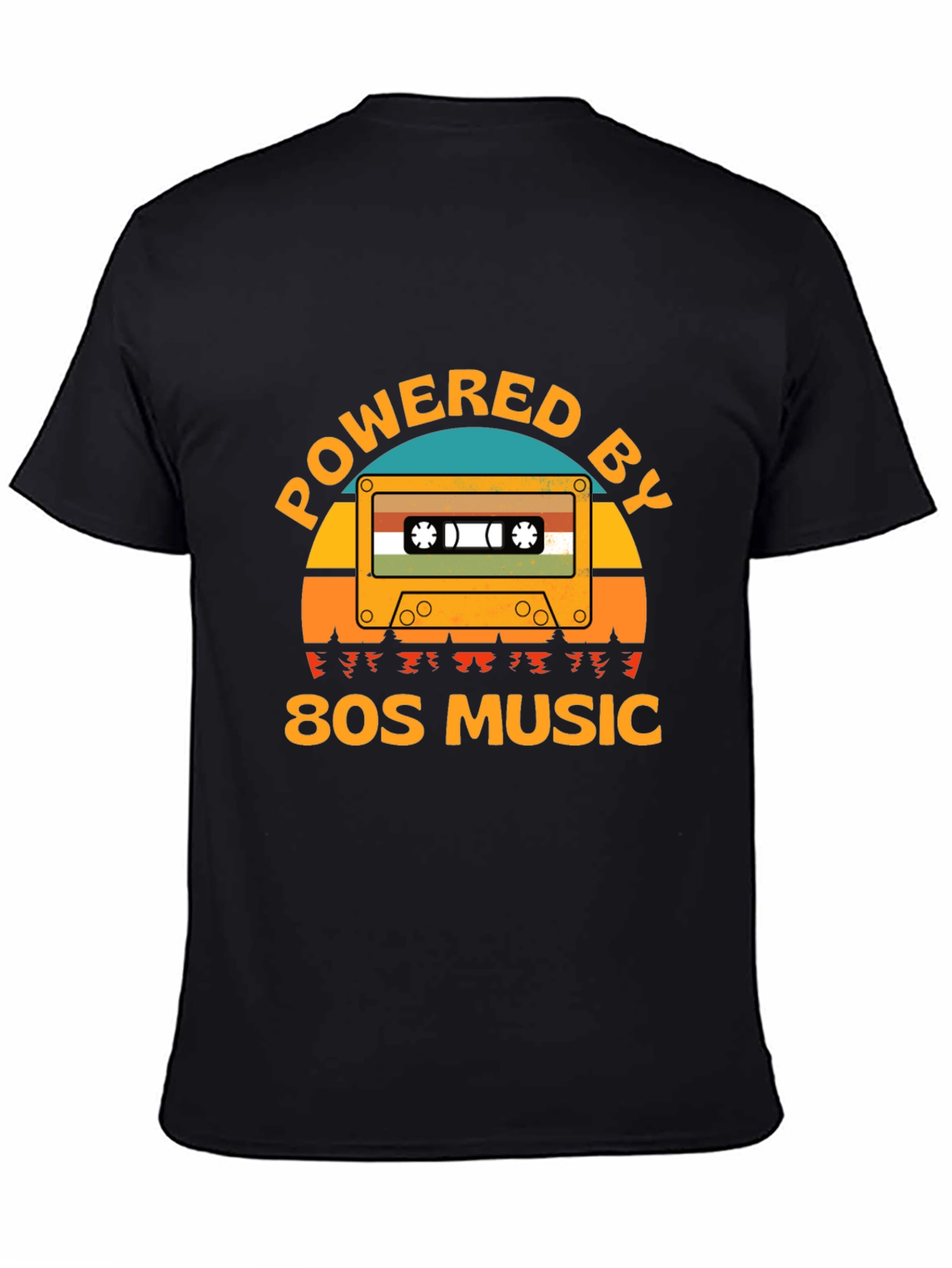 Powered by 80s Music Cassette Tape T-Shirt