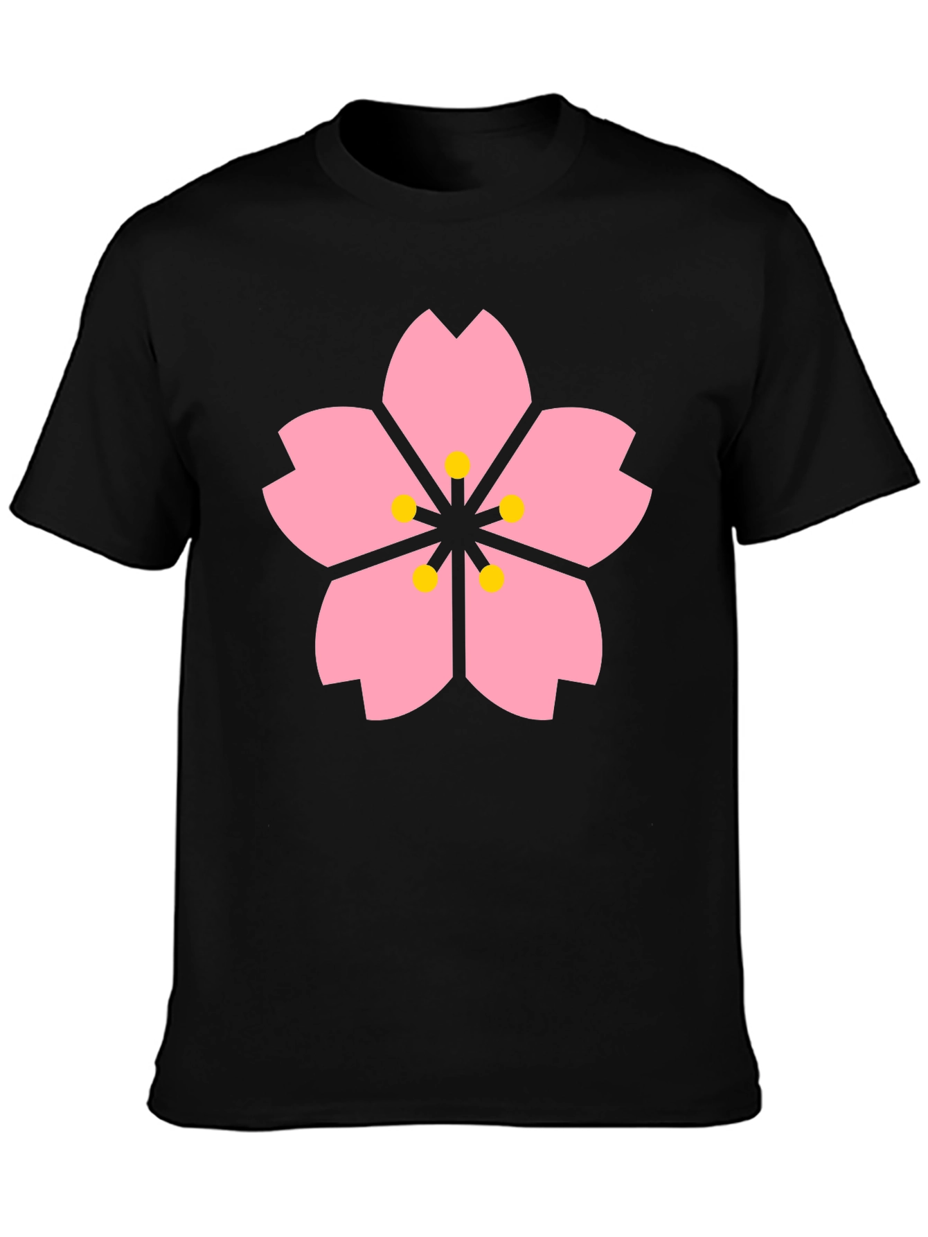 Sakura Blossom Black T-Shirt