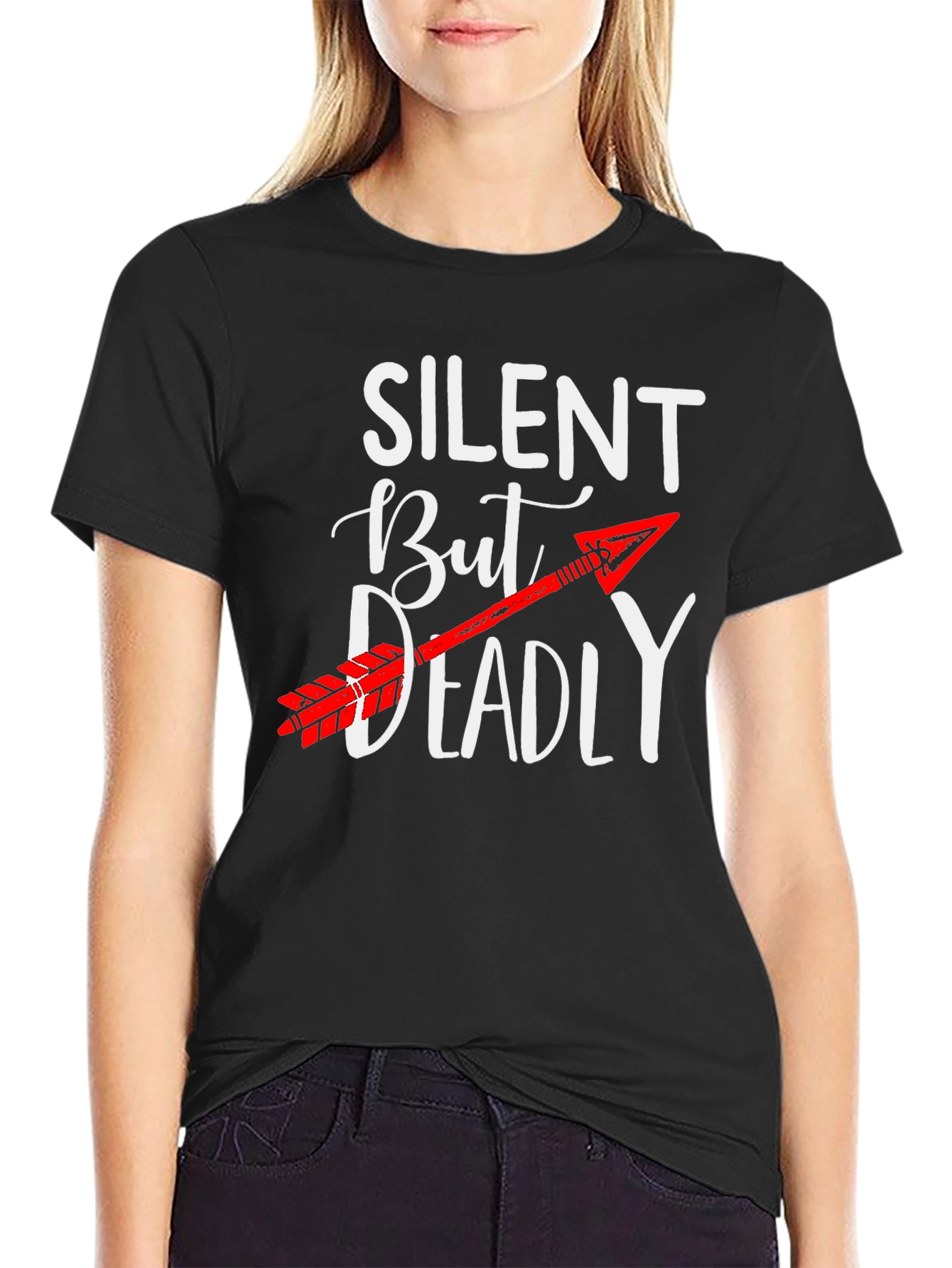 Silent But Deadly Arrow Graphic Tee - Novelty T-Shirt
