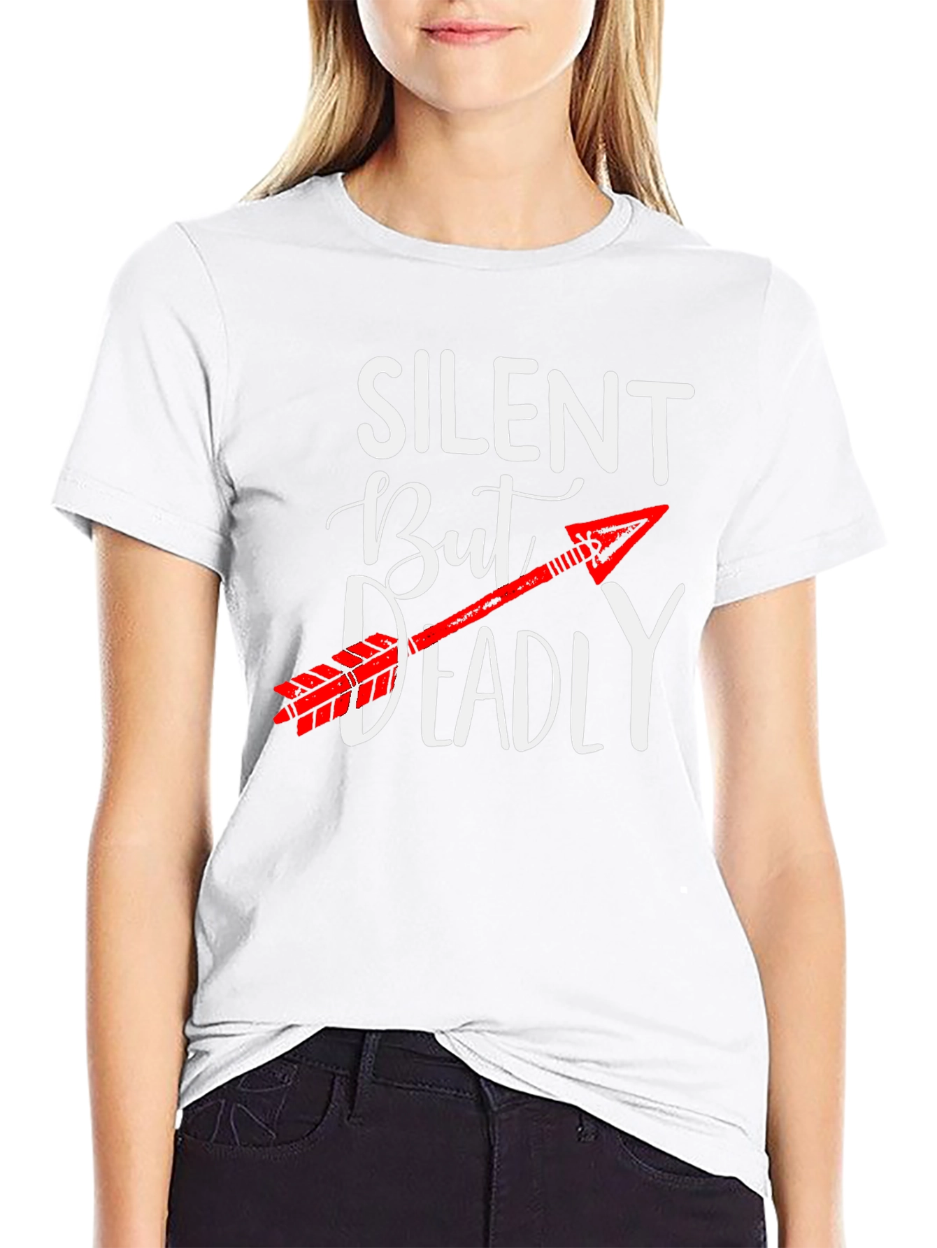 Silent But Deadly Arrow Graphic Tee - Novelty T-Shirt