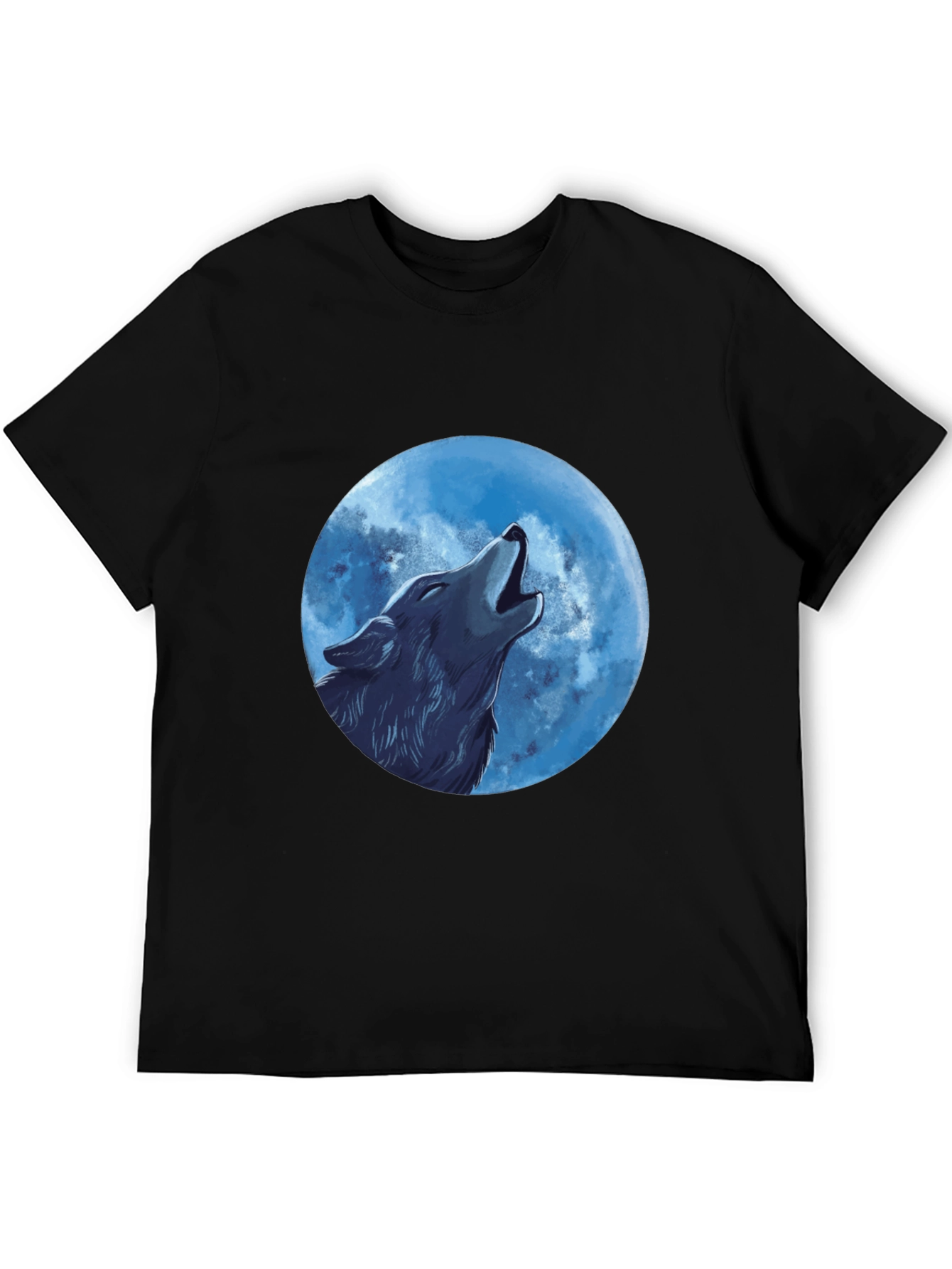 Wolf Moon Graphic Tee - Mens Black T-Shirt