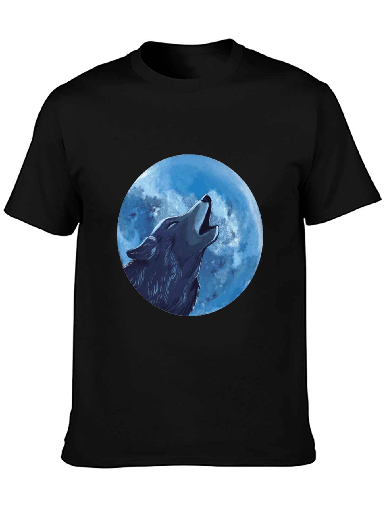 Wolf Moon Graphic Tee - Mens Black T-Shirt