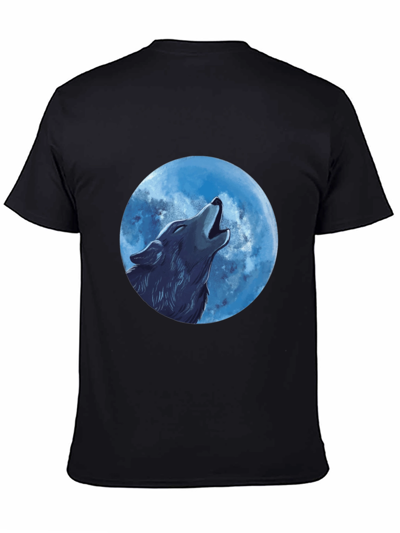 Wolf Moon Graphic Tee - Mens Black T-Shirt