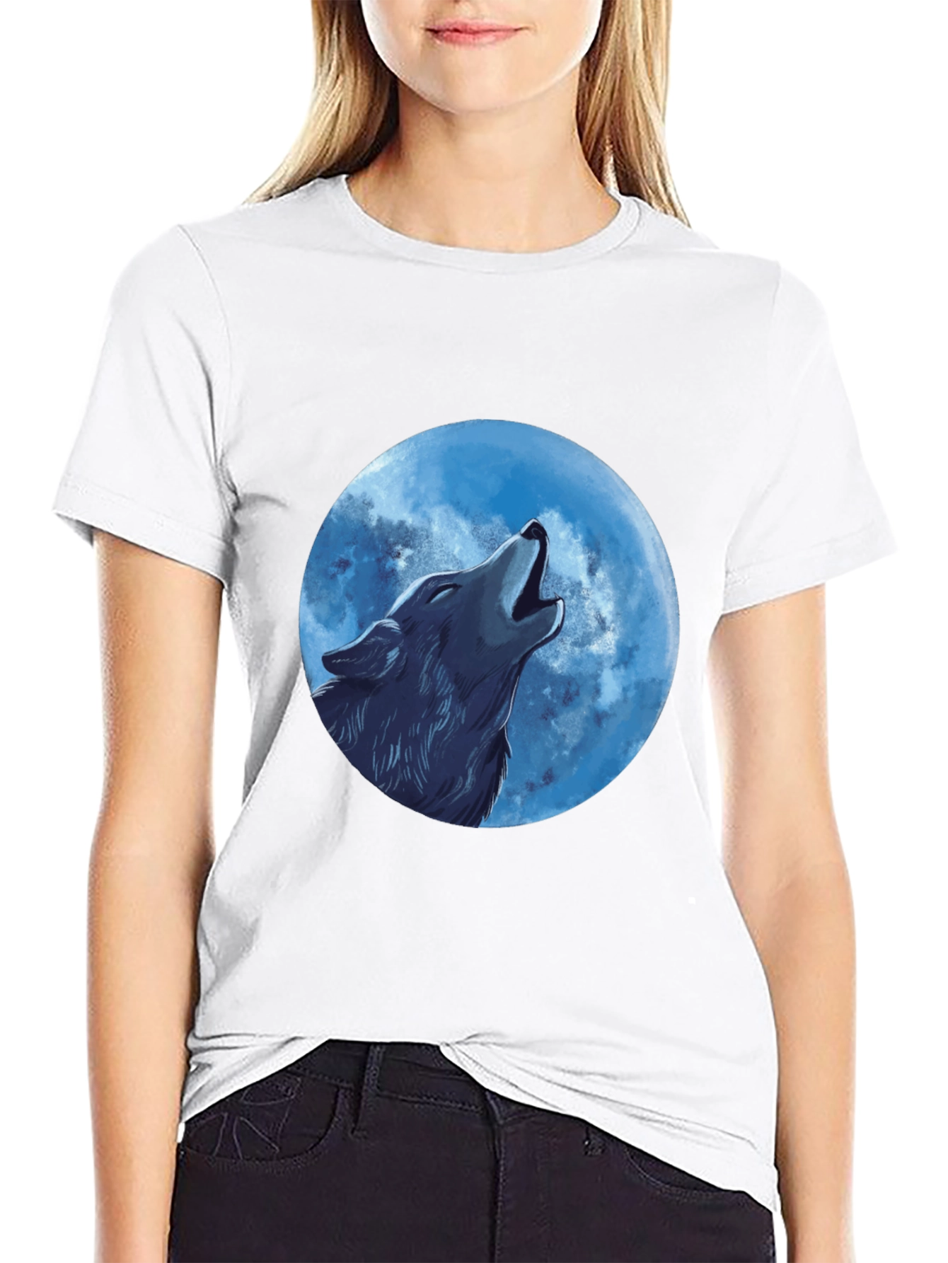 Wolf Moon Graphic Tee - Mens Black T-Shirt