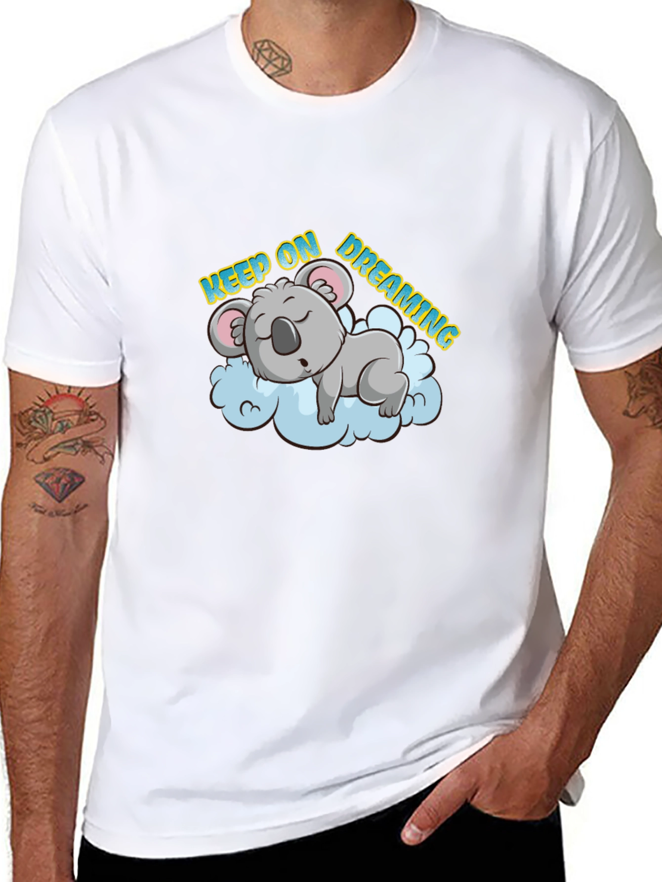 Dreaming Koala T-Shirt - Keep On Dreaming Design