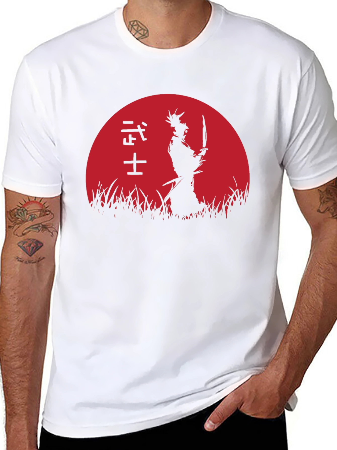 Samurai Silhouette Graphic Tee