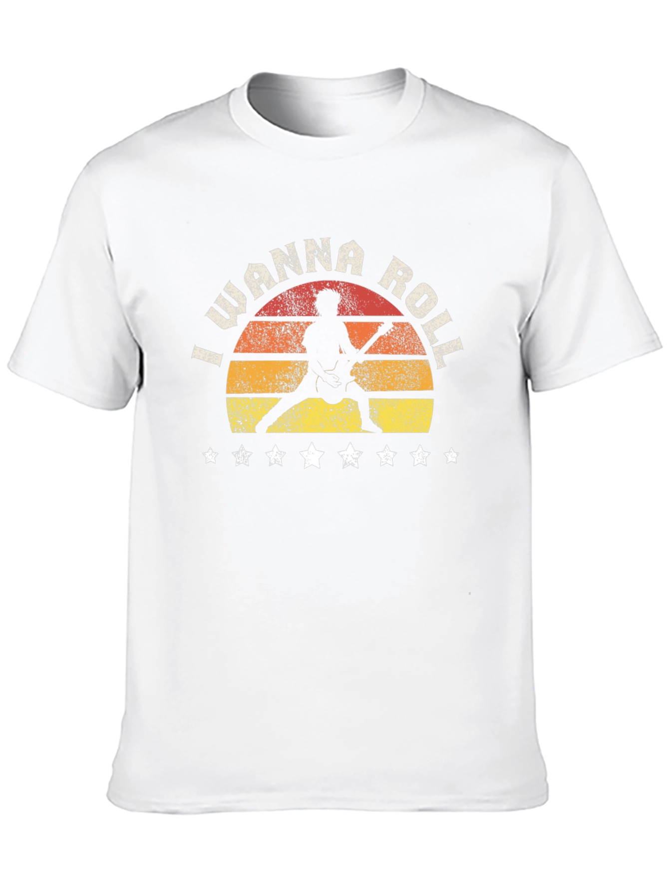I Wanna Roll Rock Guitar Graphic T-Shirt