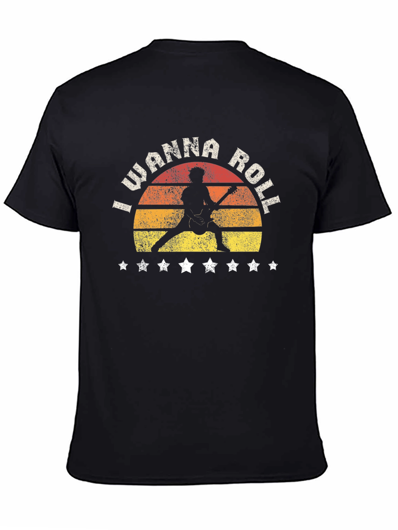 I Wanna Roll Rock Guitar Graphic T-Shirt