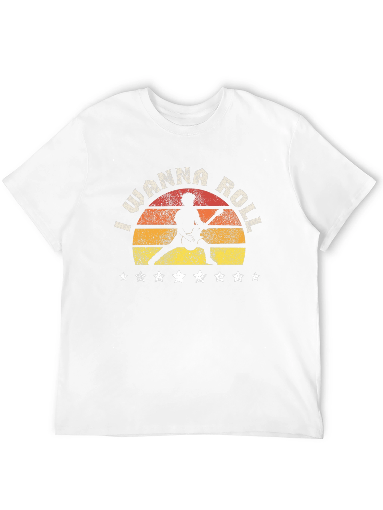 I Wanna Roll Rock Guitar Graphic T-Shirt