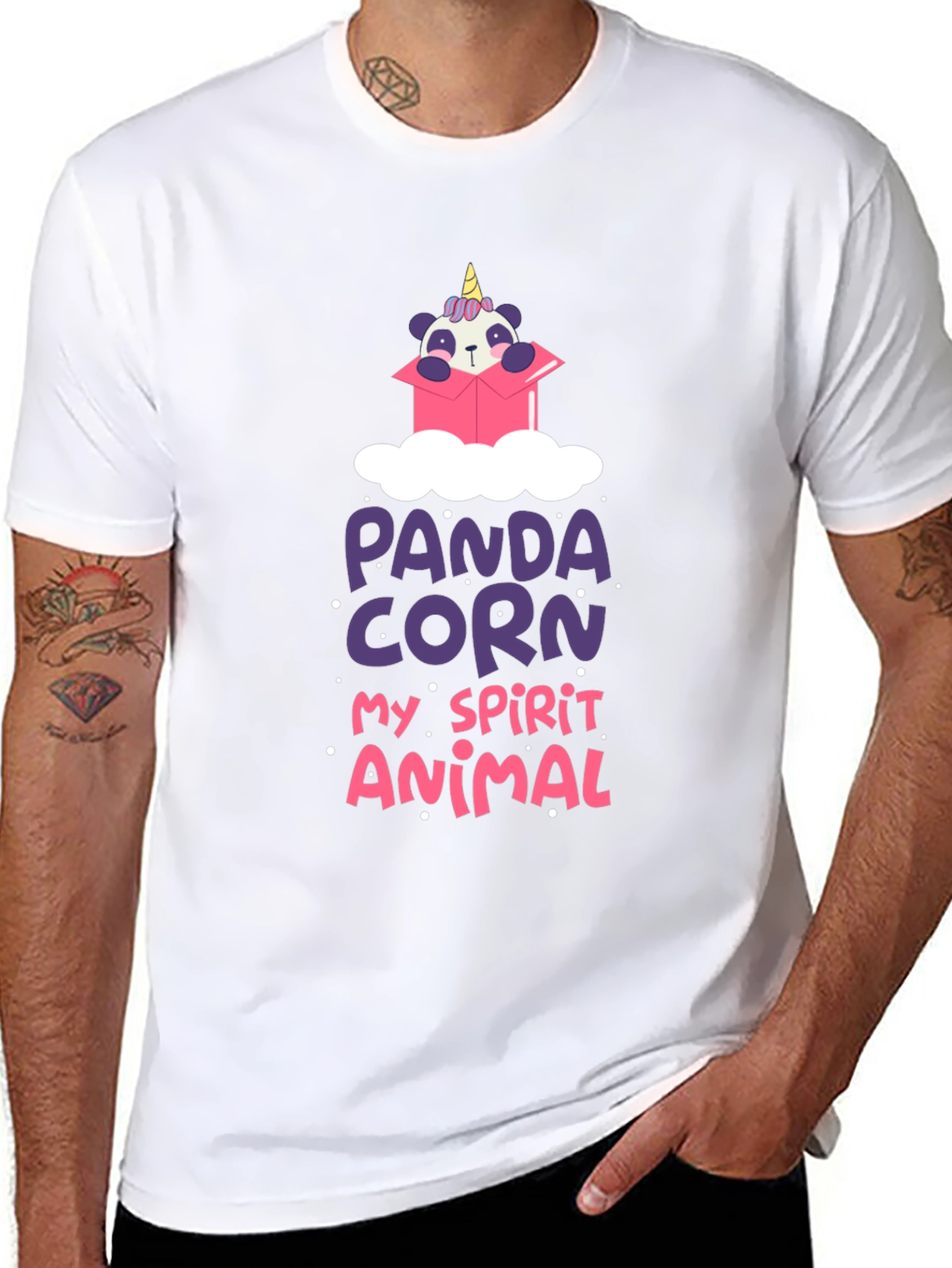 Panda Corn Spirit Animal Graphic Tee