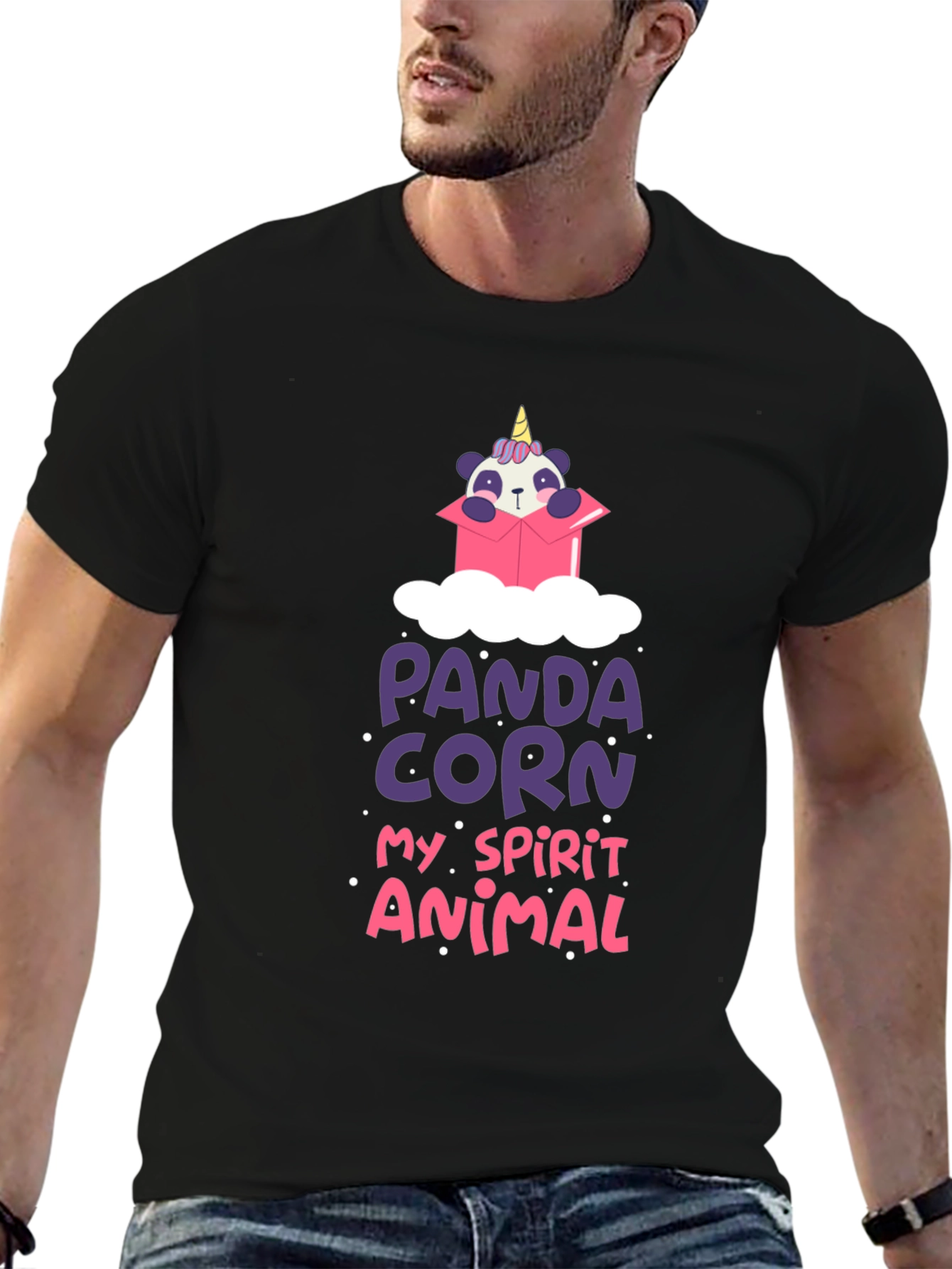 Panda Corn Spirit Animal Graphic Tee