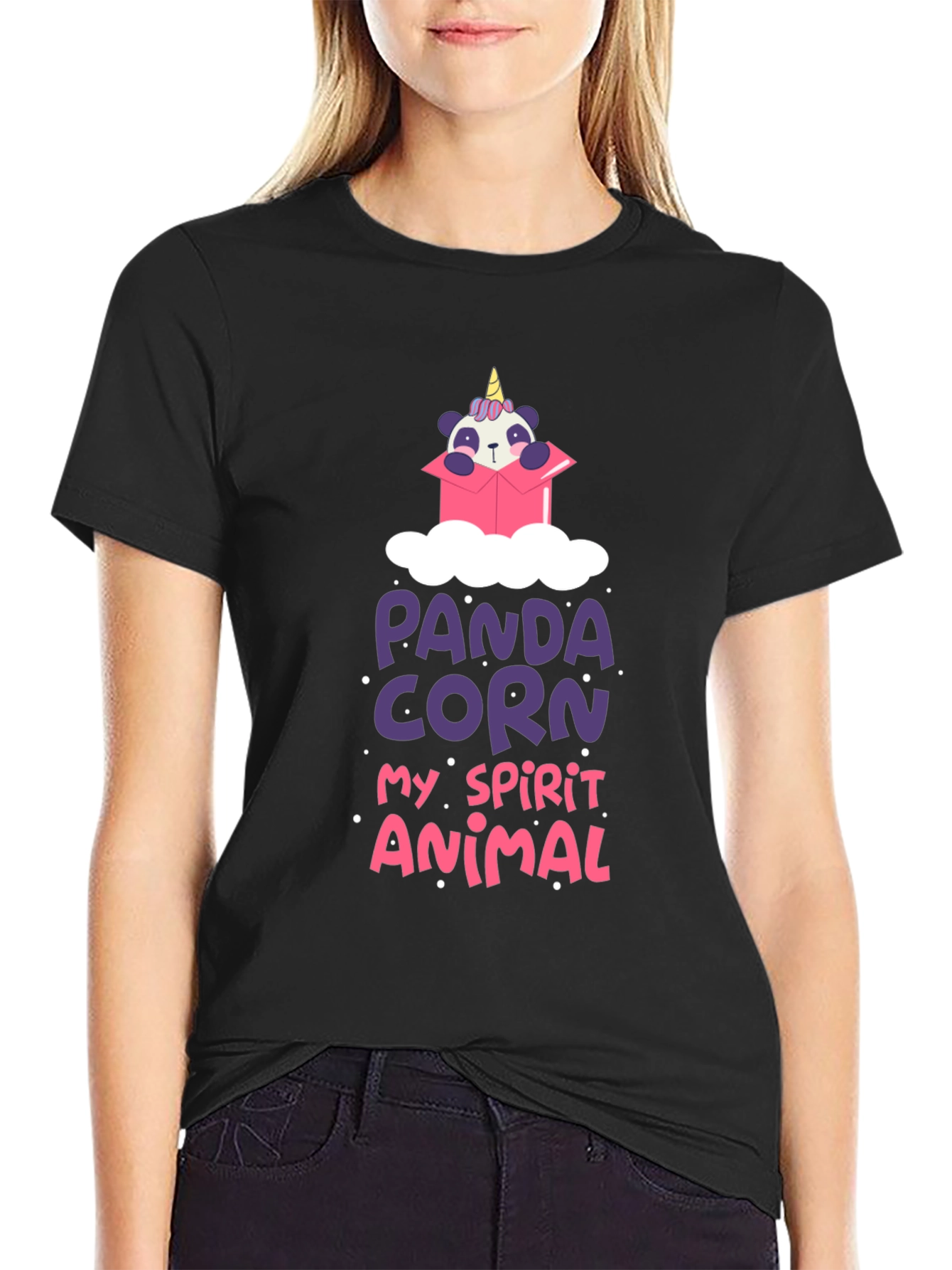 Panda Corn Spirit Animal Graphic Tee