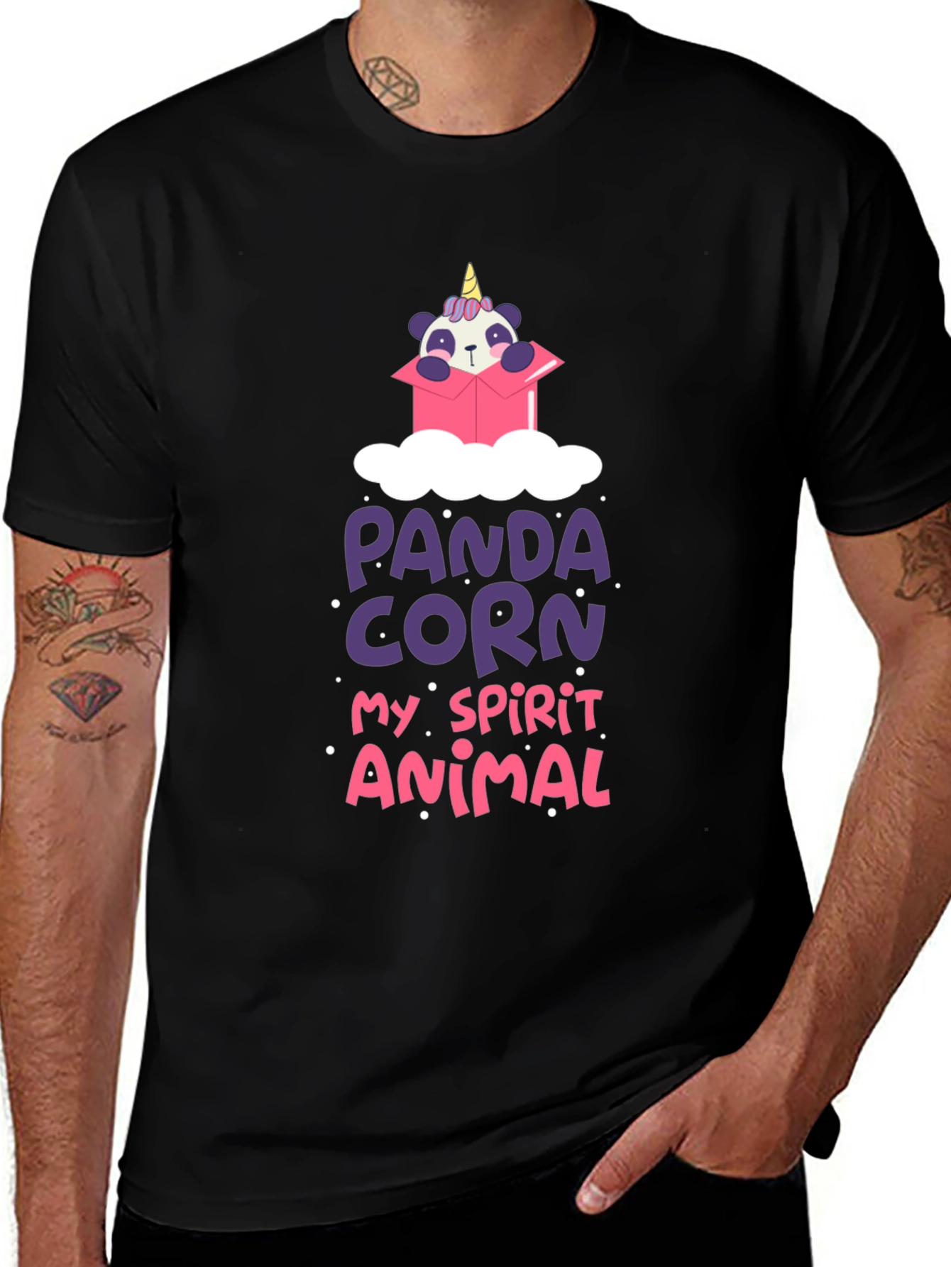 Panda Corn Spirit Animal Graphic Tee
