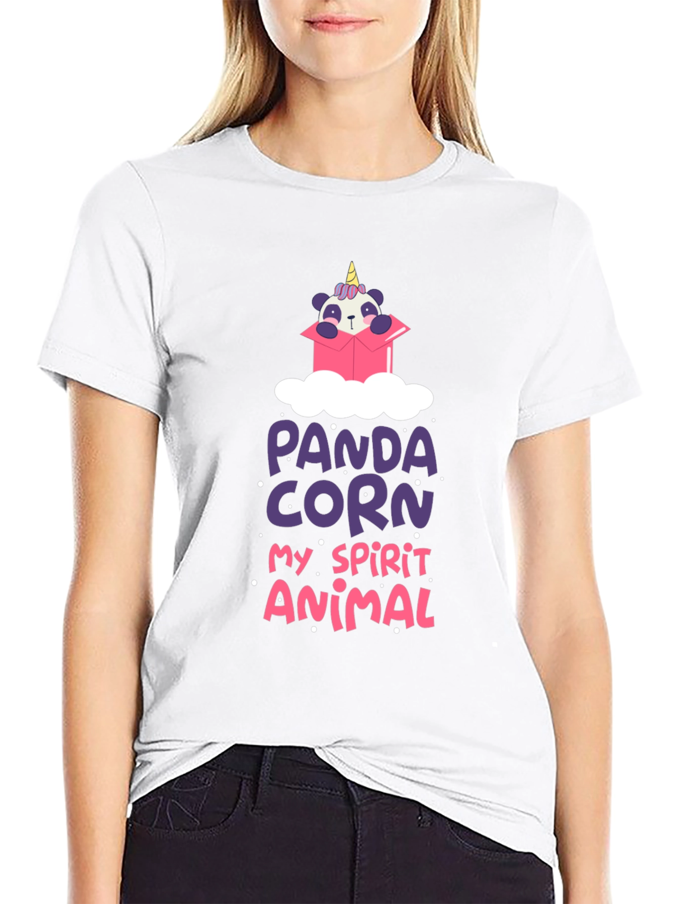 Panda Corn Spirit Animal Graphic Tee