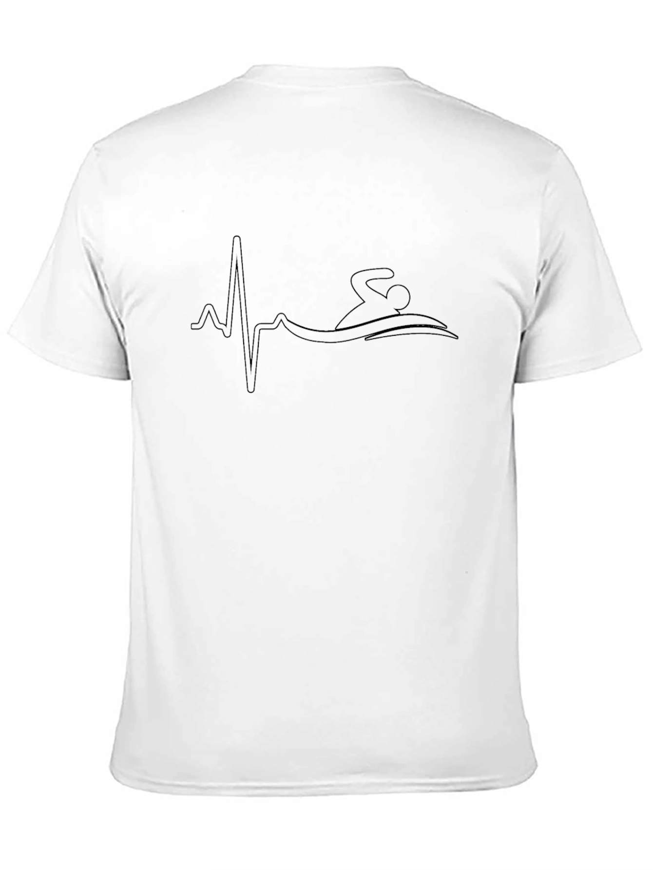 Swimmer Heartbeat Graphic Tee - Black