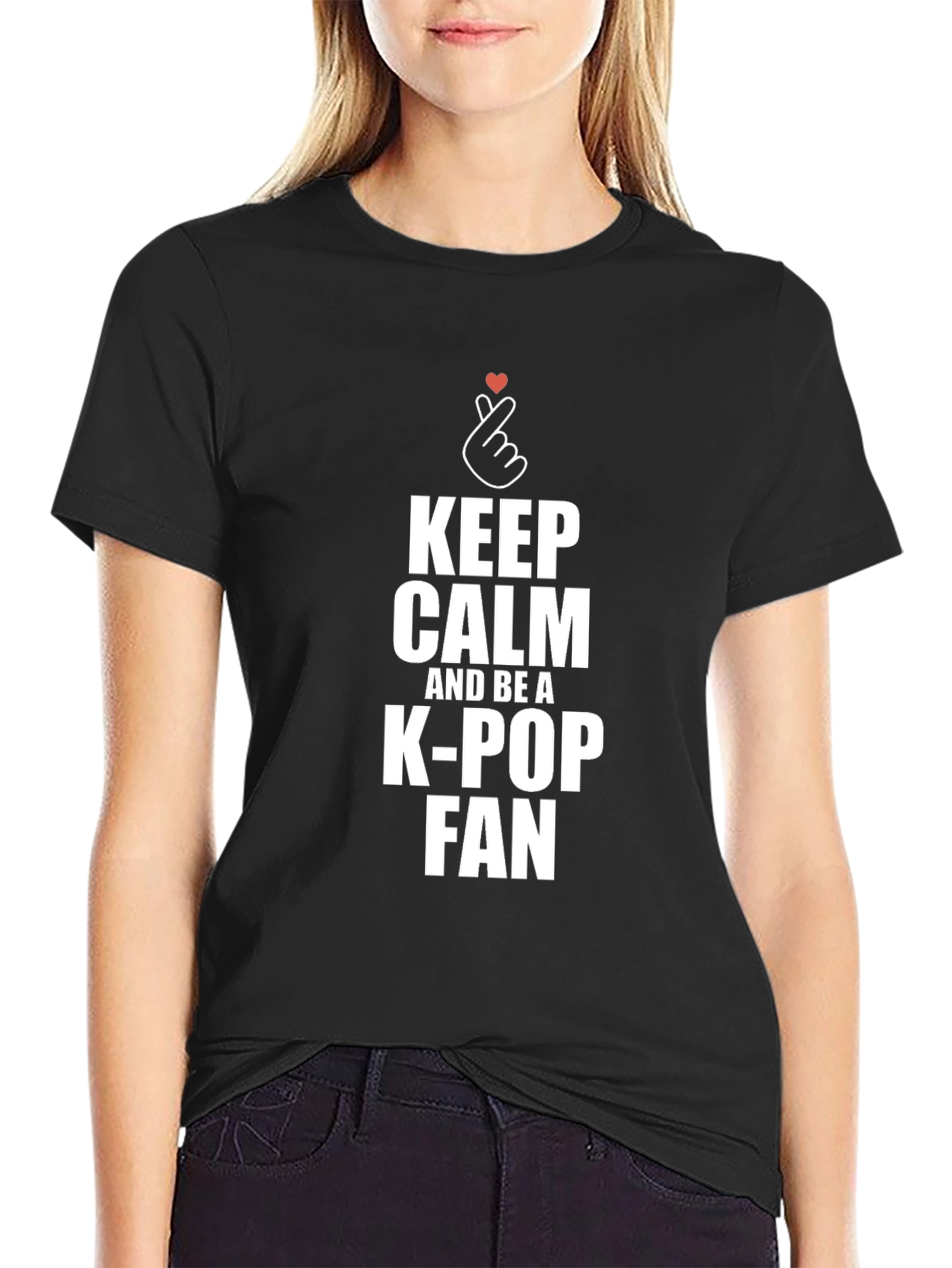 Keep Calm K-Pop Fan Black T-Shirt