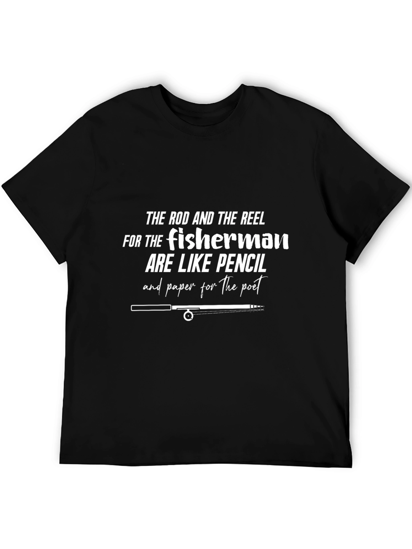 Fishing Rod & Reel T-Shirt: Fisherman Gift