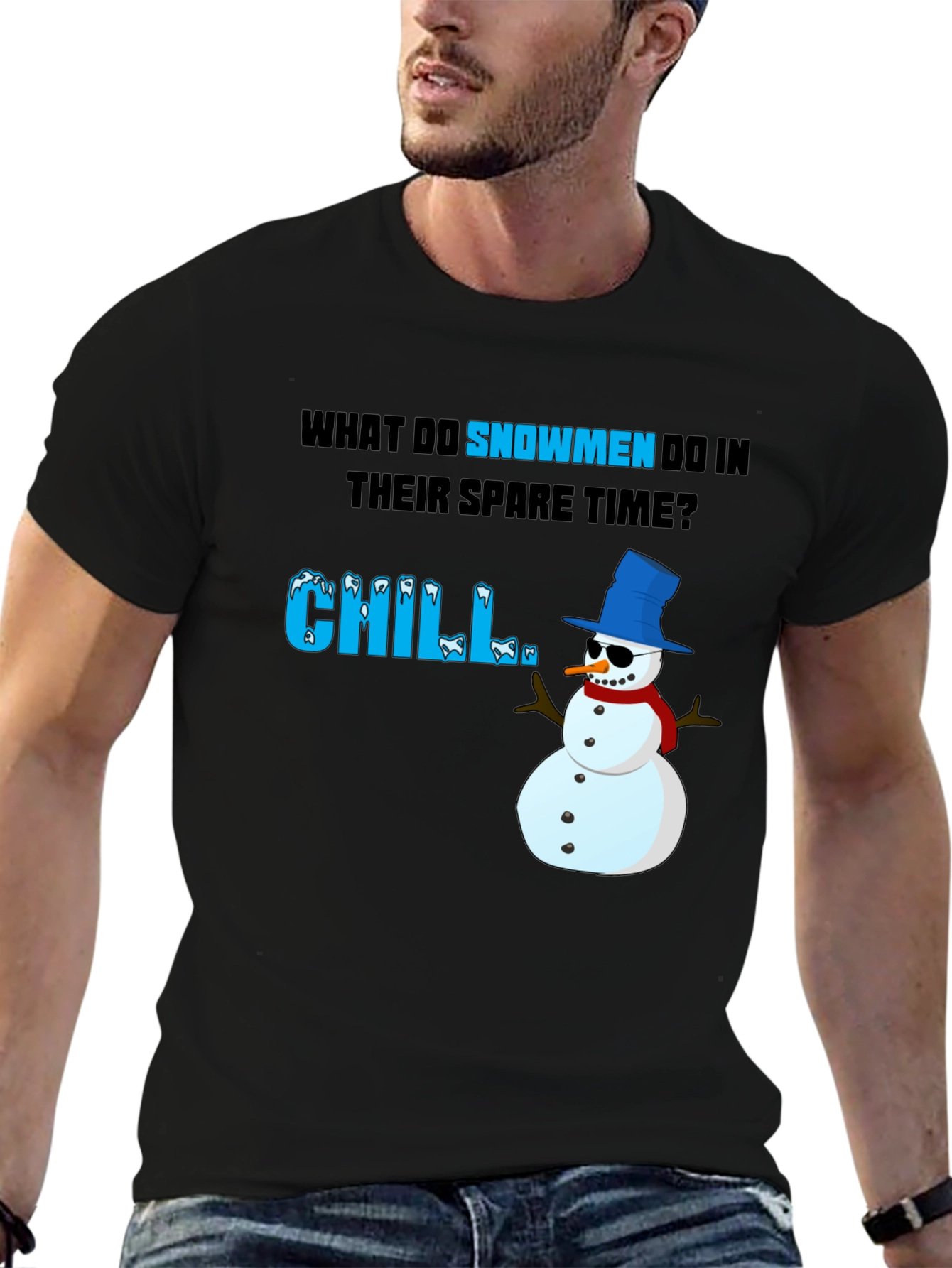 Snowmen Chill Graphic Tee - Winter Humor T-Shirt