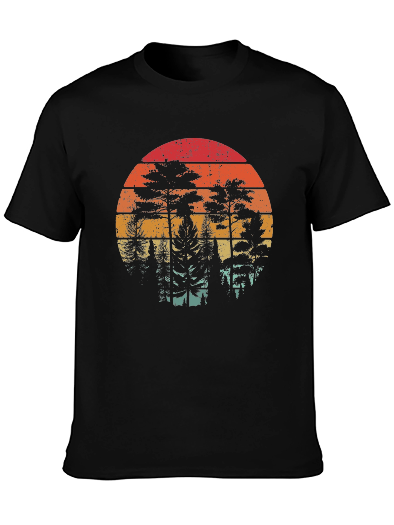 Retro Sunset Forest Graphic Tee