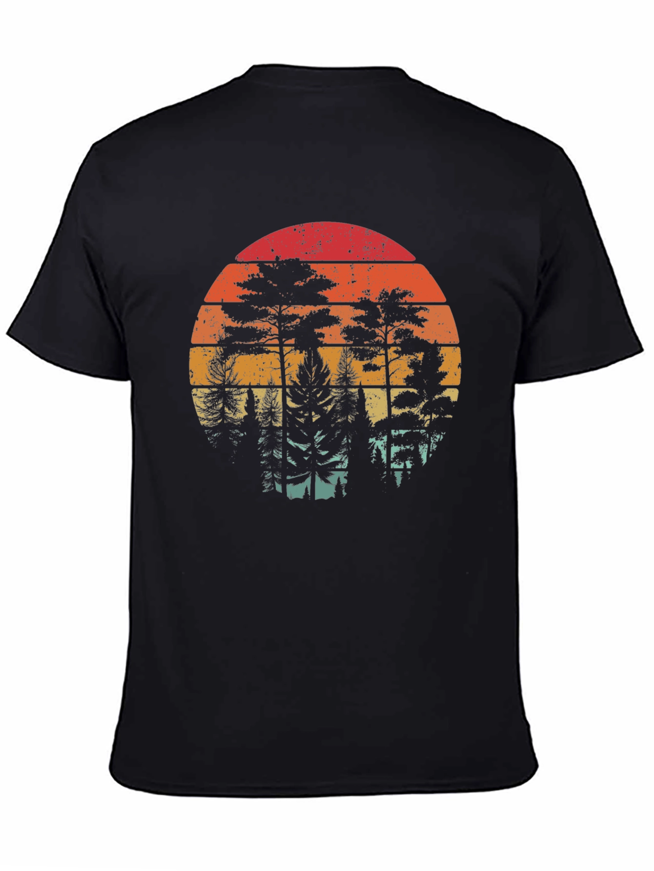 Retro Sunset Forest Graphic Tee