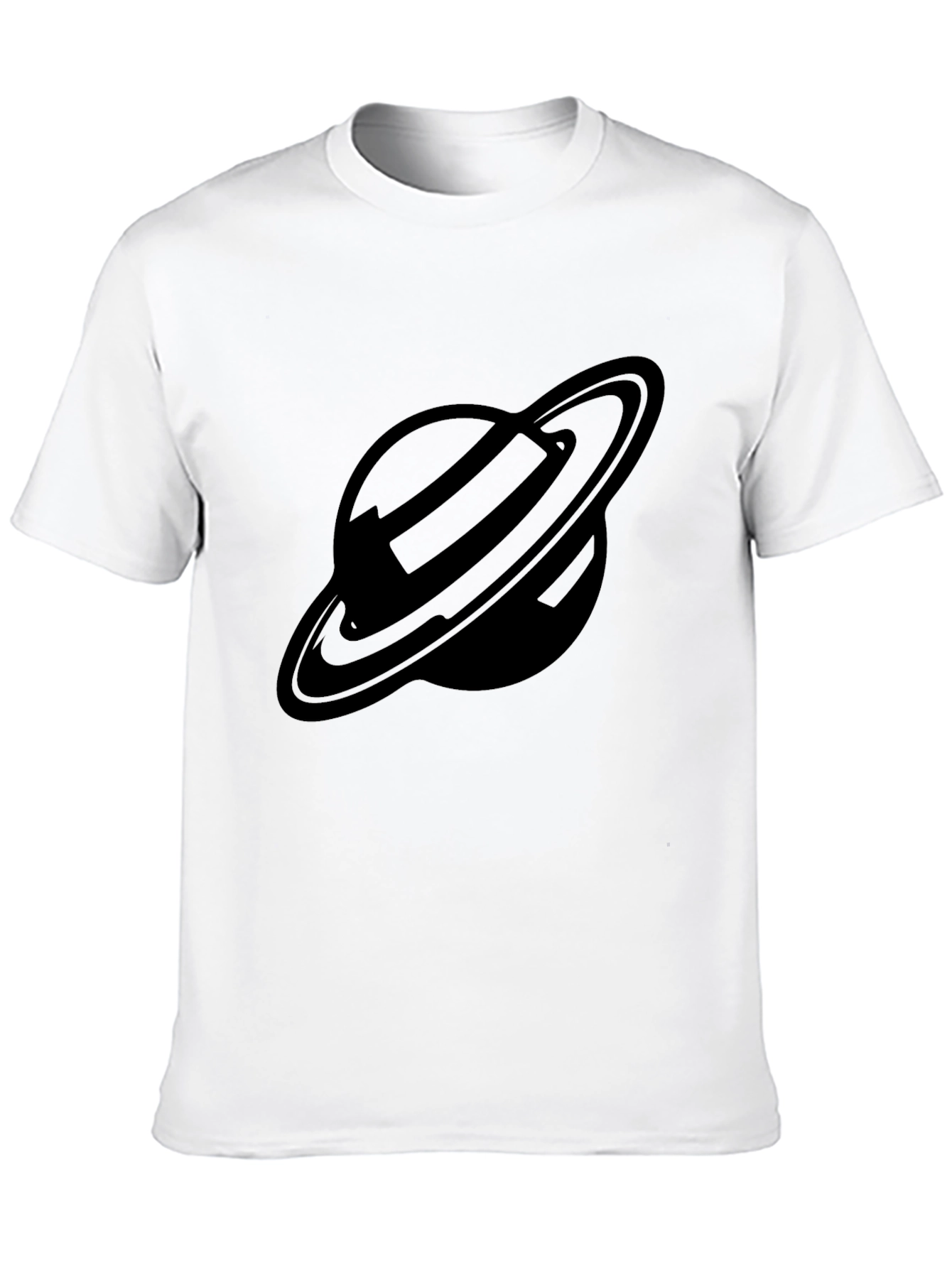 Saturn Graphic Black T-Shirt - Space Style
