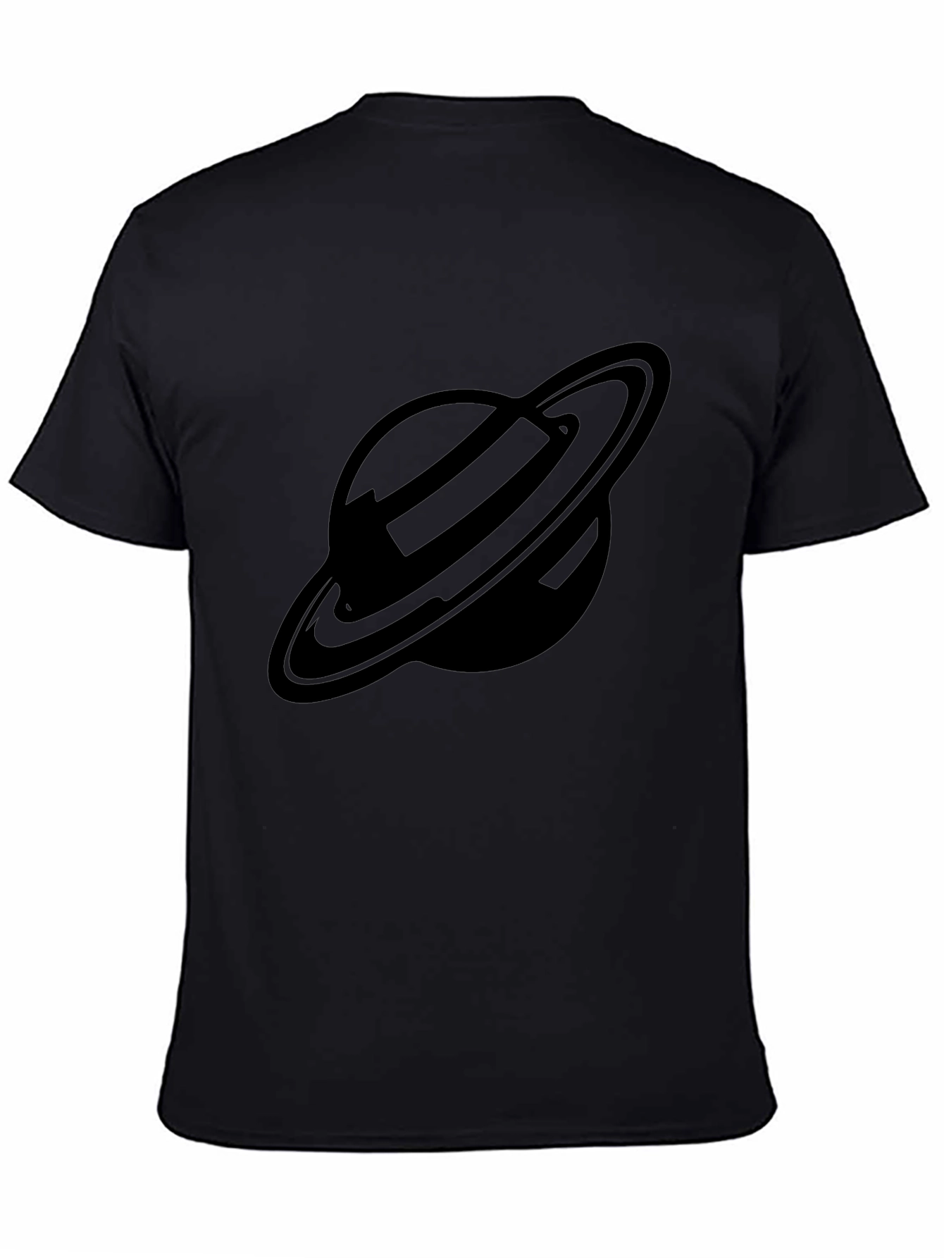 Saturn Graphic Black T-Shirt - Space Style